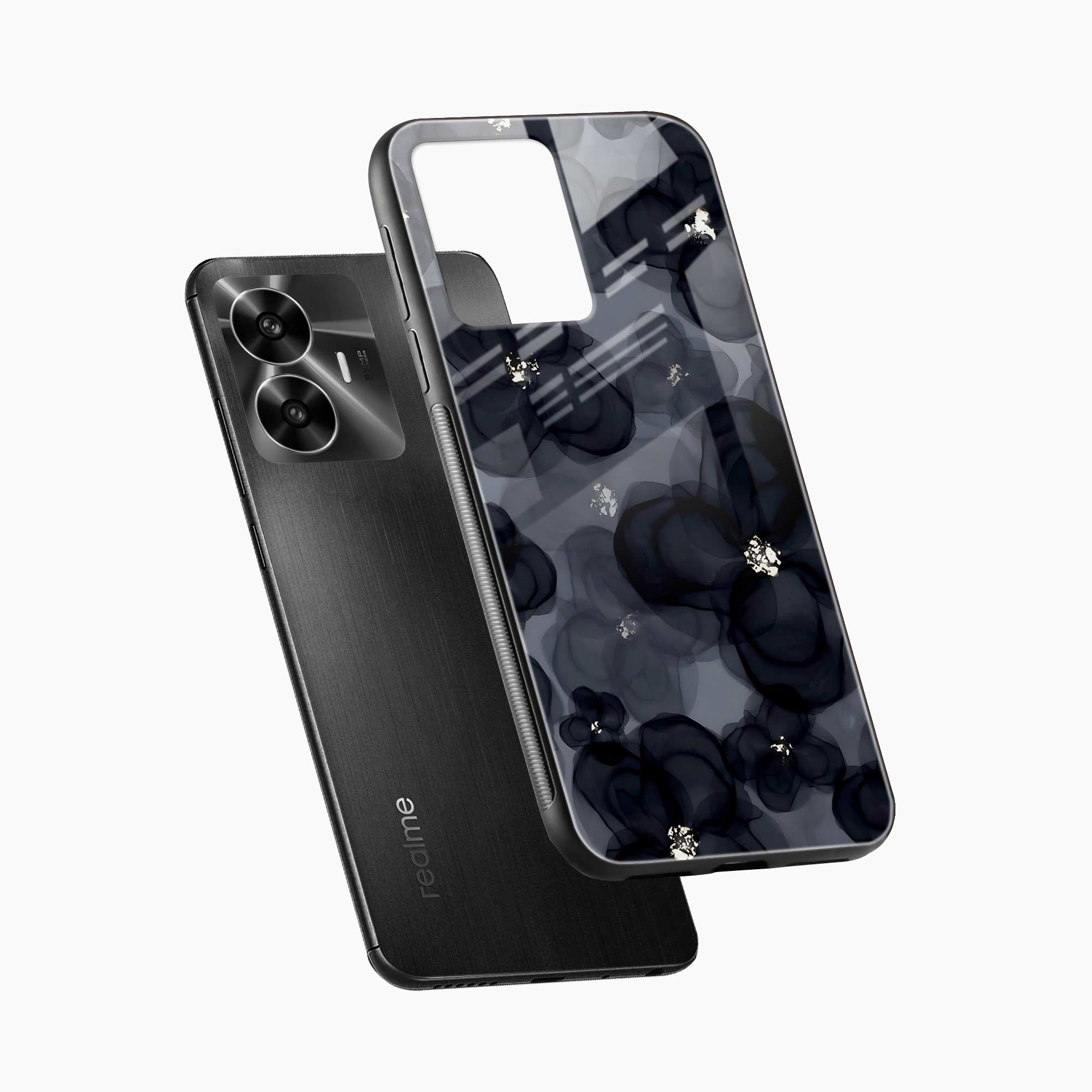 Black Beauty Realme C55 Back Cover