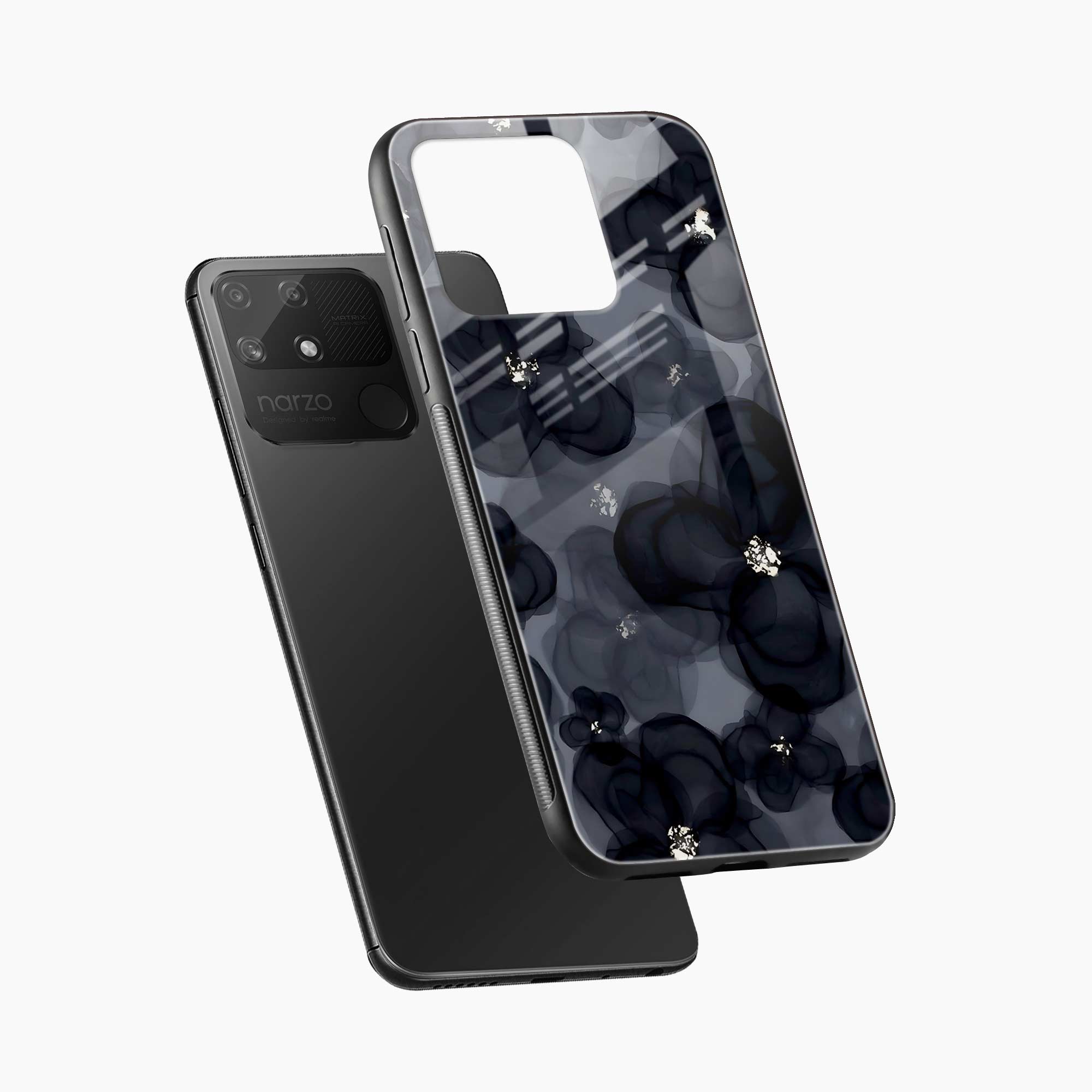 Black Beauty Realme Narzo 50a Back Cover