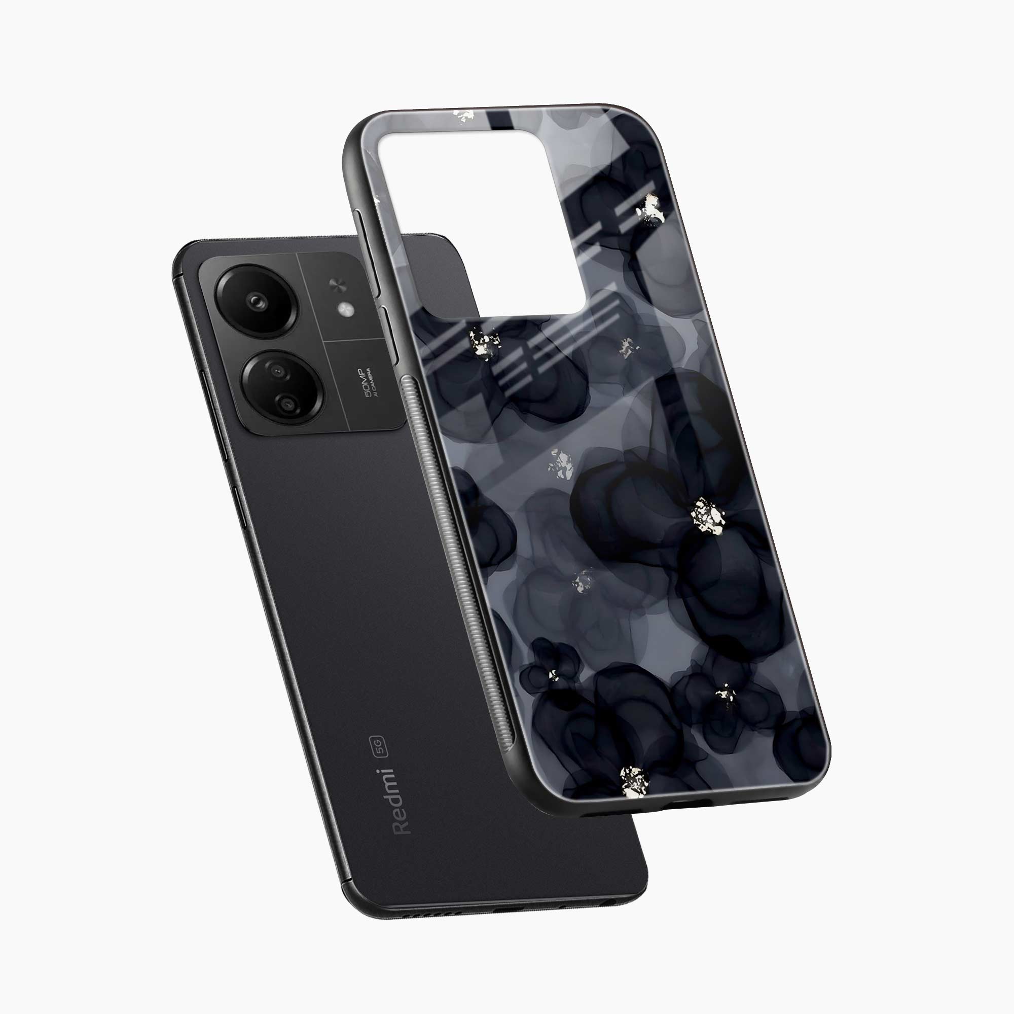 Black Beauty Redmi 13c Back Cover