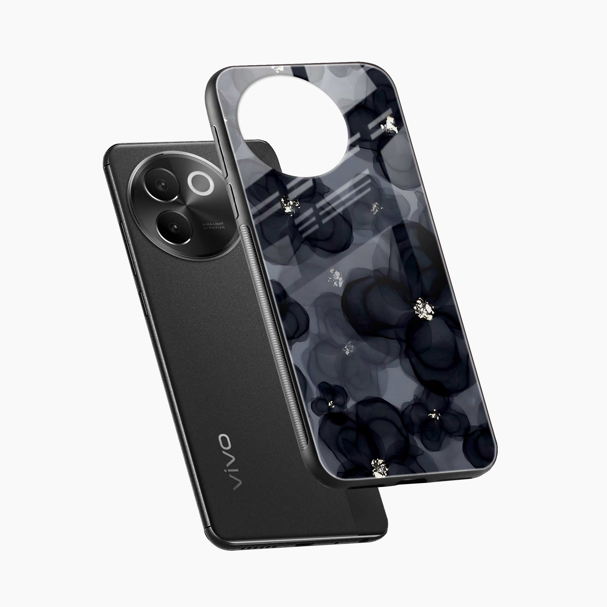 Black Beauty Vivo V30e 5G Back Cover