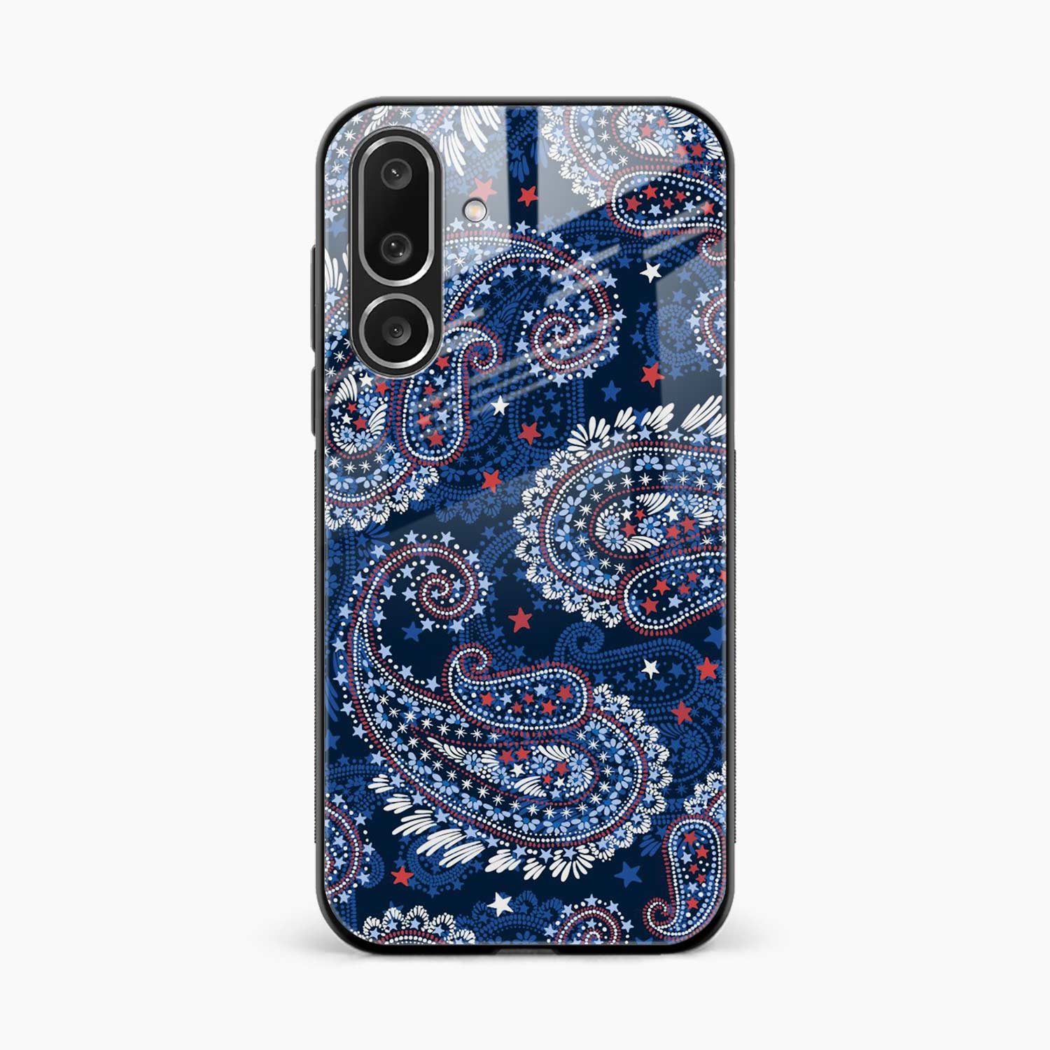 Blue Colored Classical Pattern Samsung F36 5G Back Cover