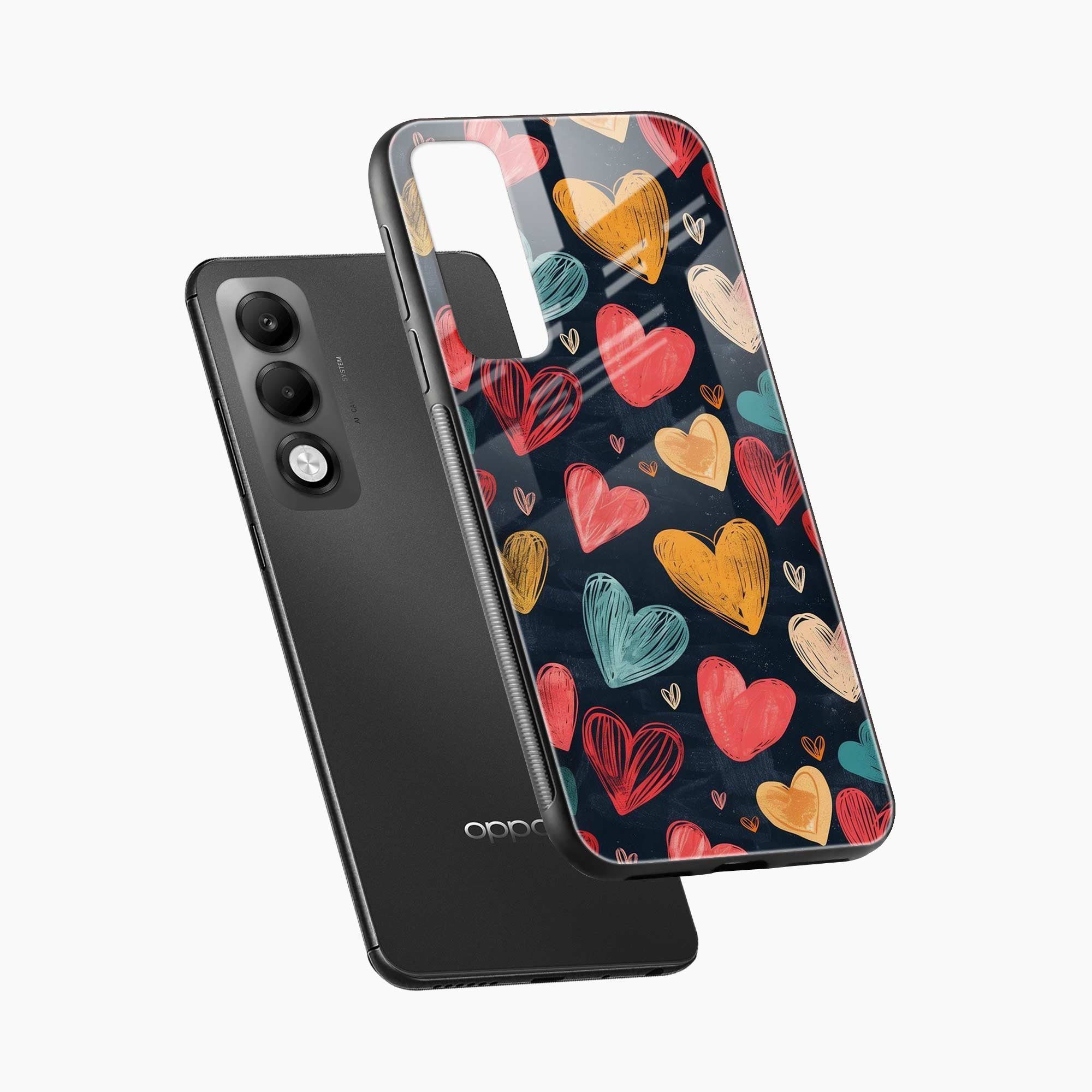 Colorful Hearts Oppo K13x 5G Back Cover