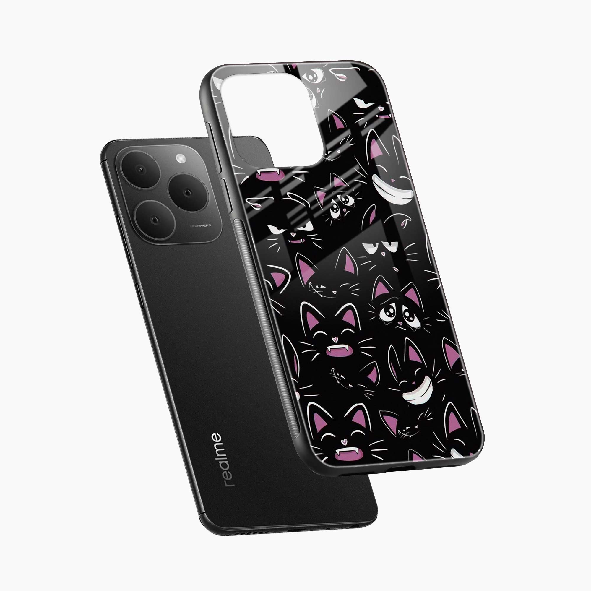 Cute Black Cat Realme 15t 5G Back Cover