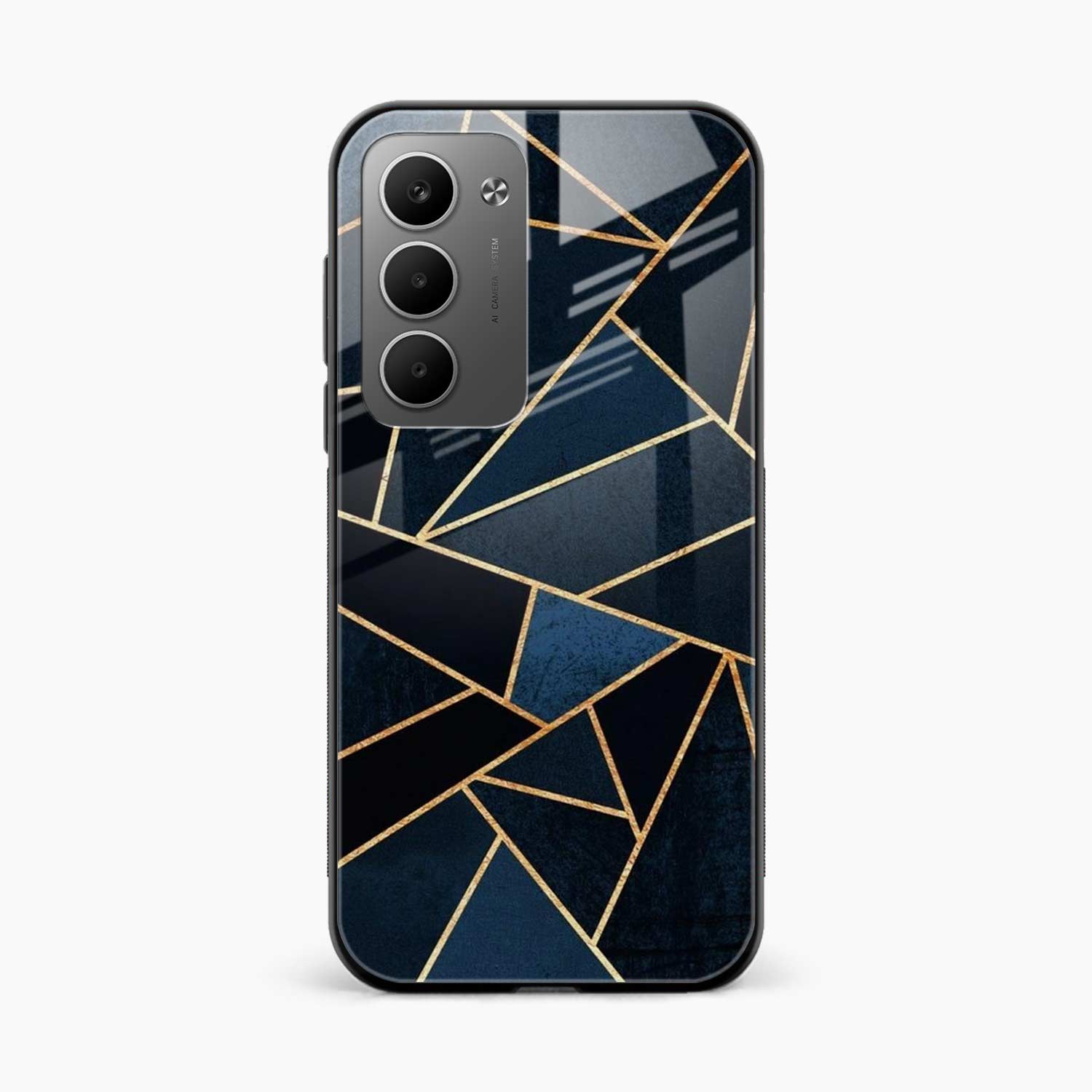 Diagonal Marble Golden Cut Redmi 15 5G Back Cover