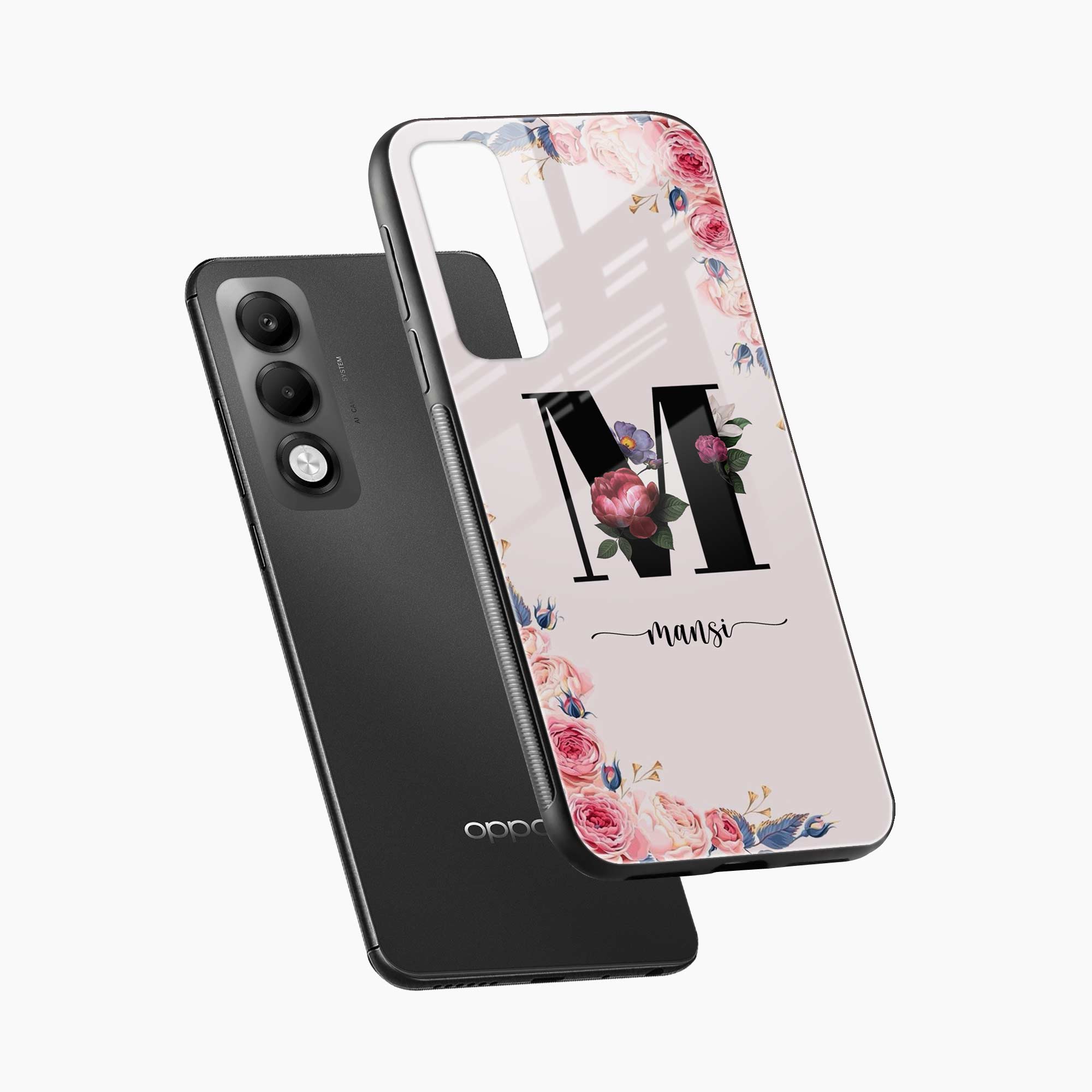 Floral Name Personalised Oppo K13x 5G Back Cover