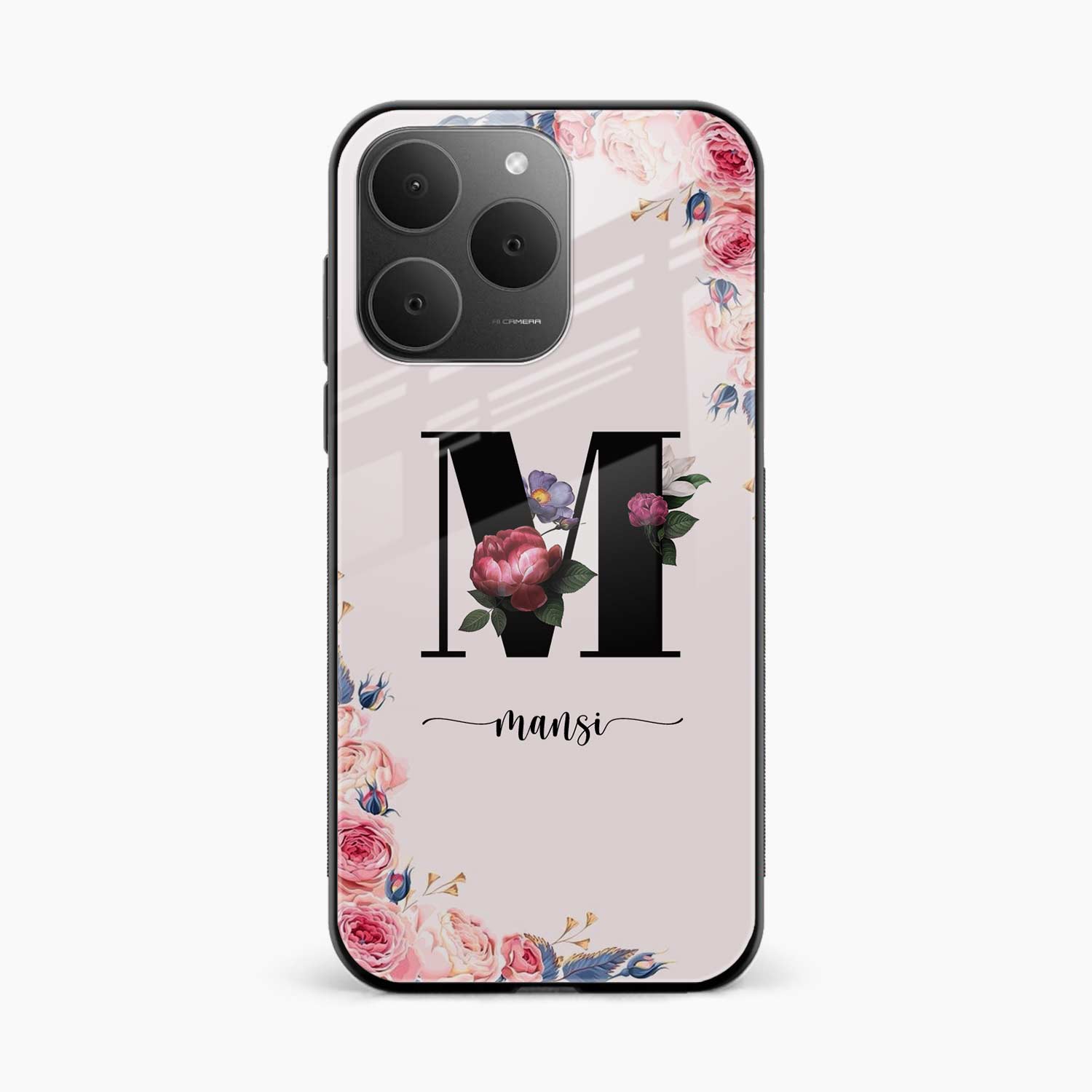 Floral Name Personalised Realme 15t 5G Back Cover