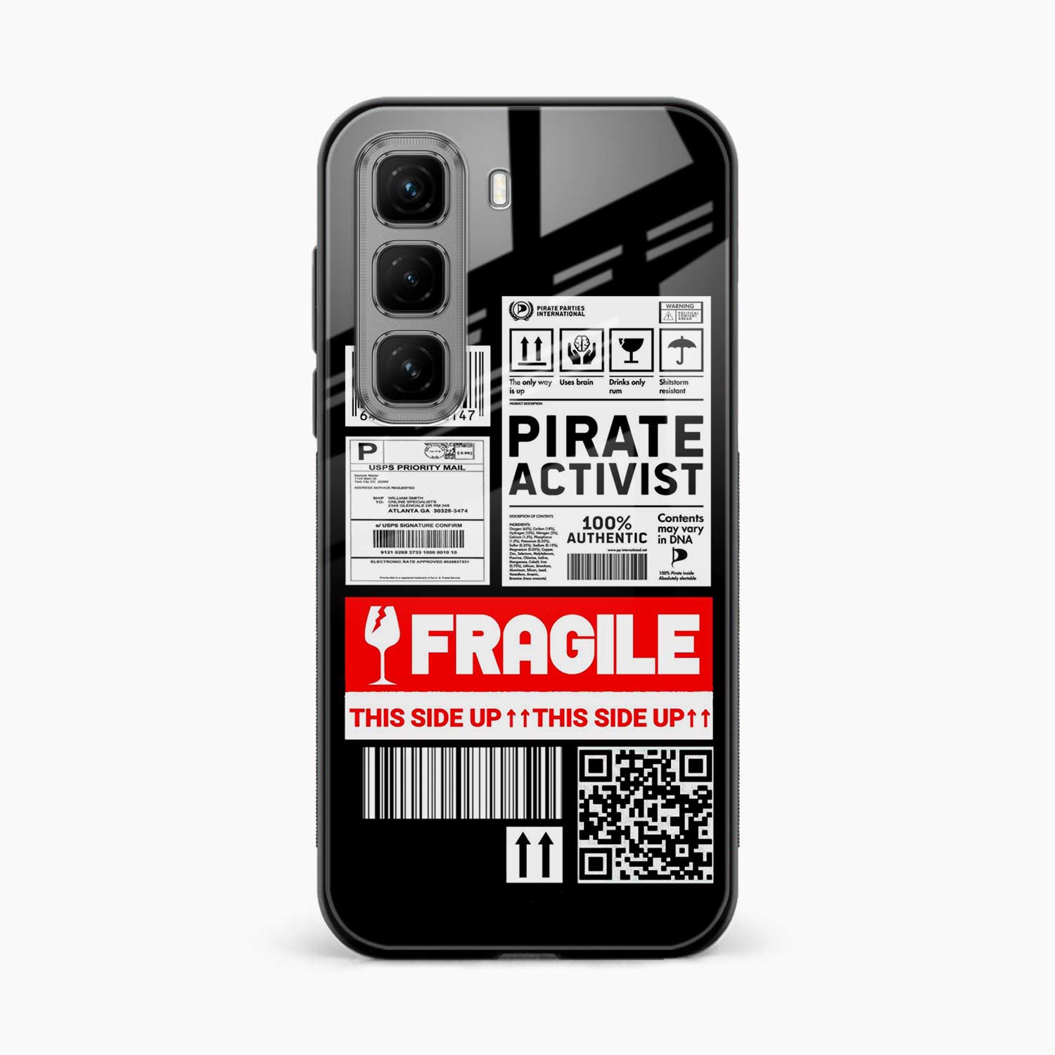 Fragile Infinix Hot 50 5G Back Cover