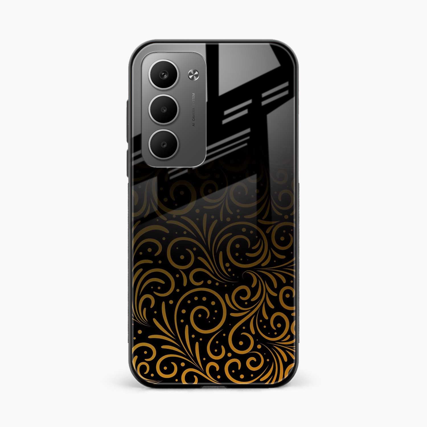 Golden Swirl Redmi 15 5G Back Cover