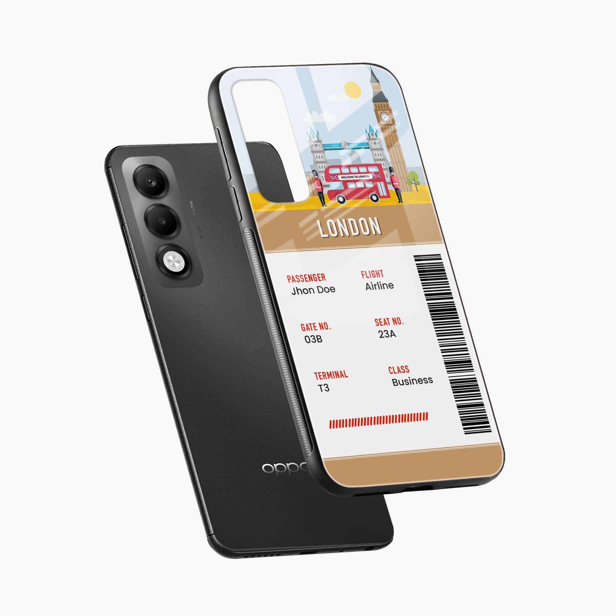 London Boarding Pass Oppo K13x 5G Back Cover