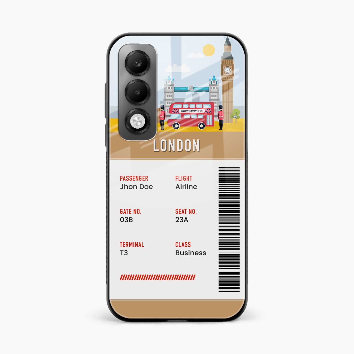 London Boarding Pass Oppo K13x 5G Back Cover