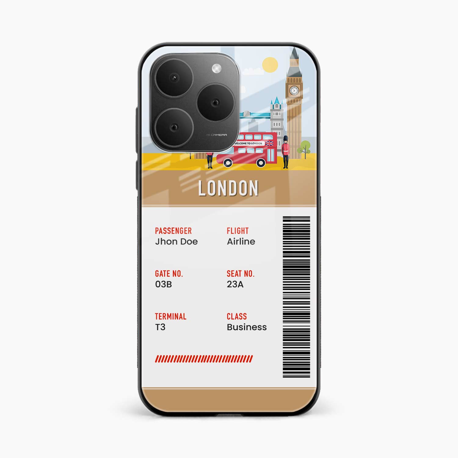 London Boarding Pass Realme 15t 5G Back Cover