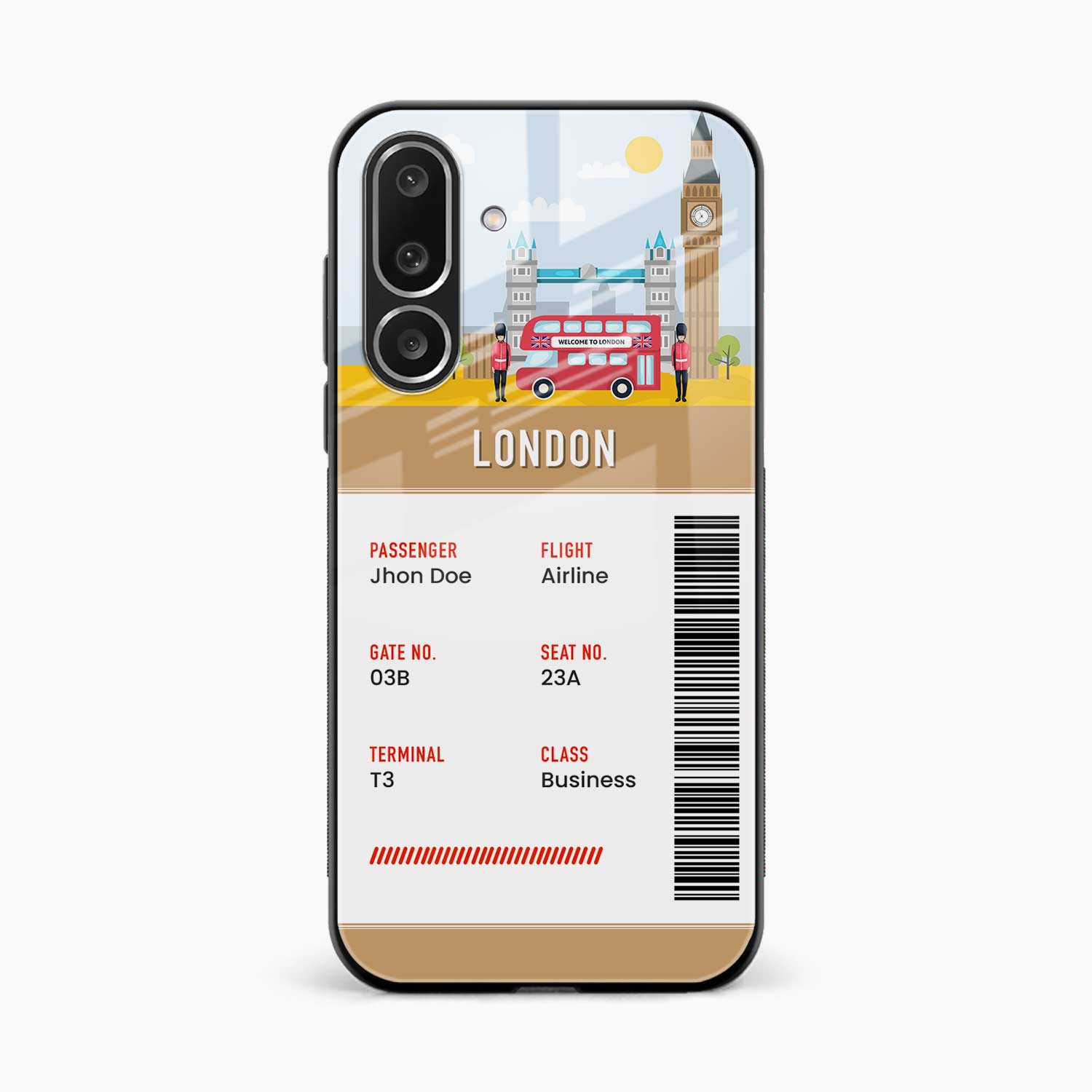 London Boarding Pass Samsung F36 5G Back Cover