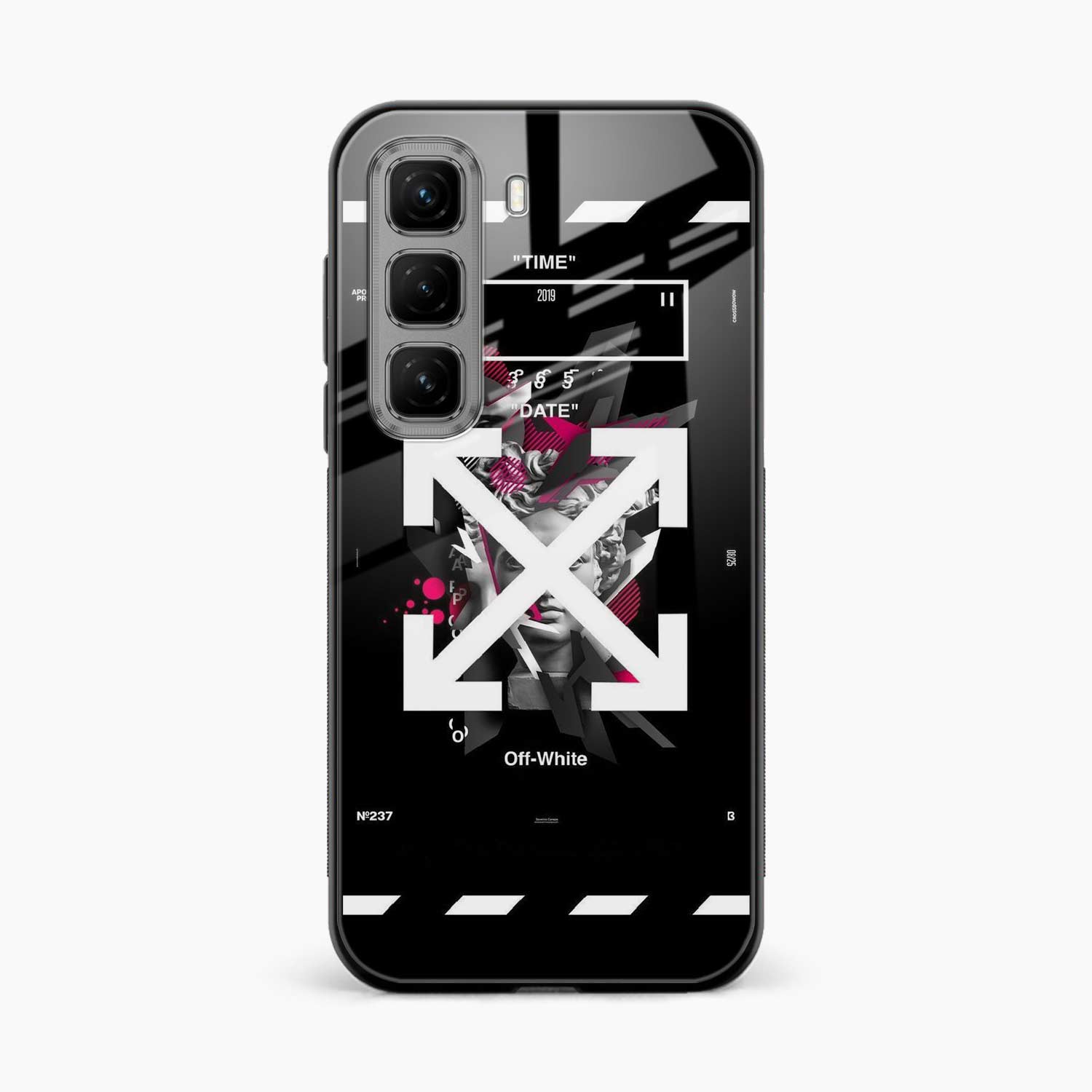 Off White Logo Infinix Hot 50 5G Back Cover