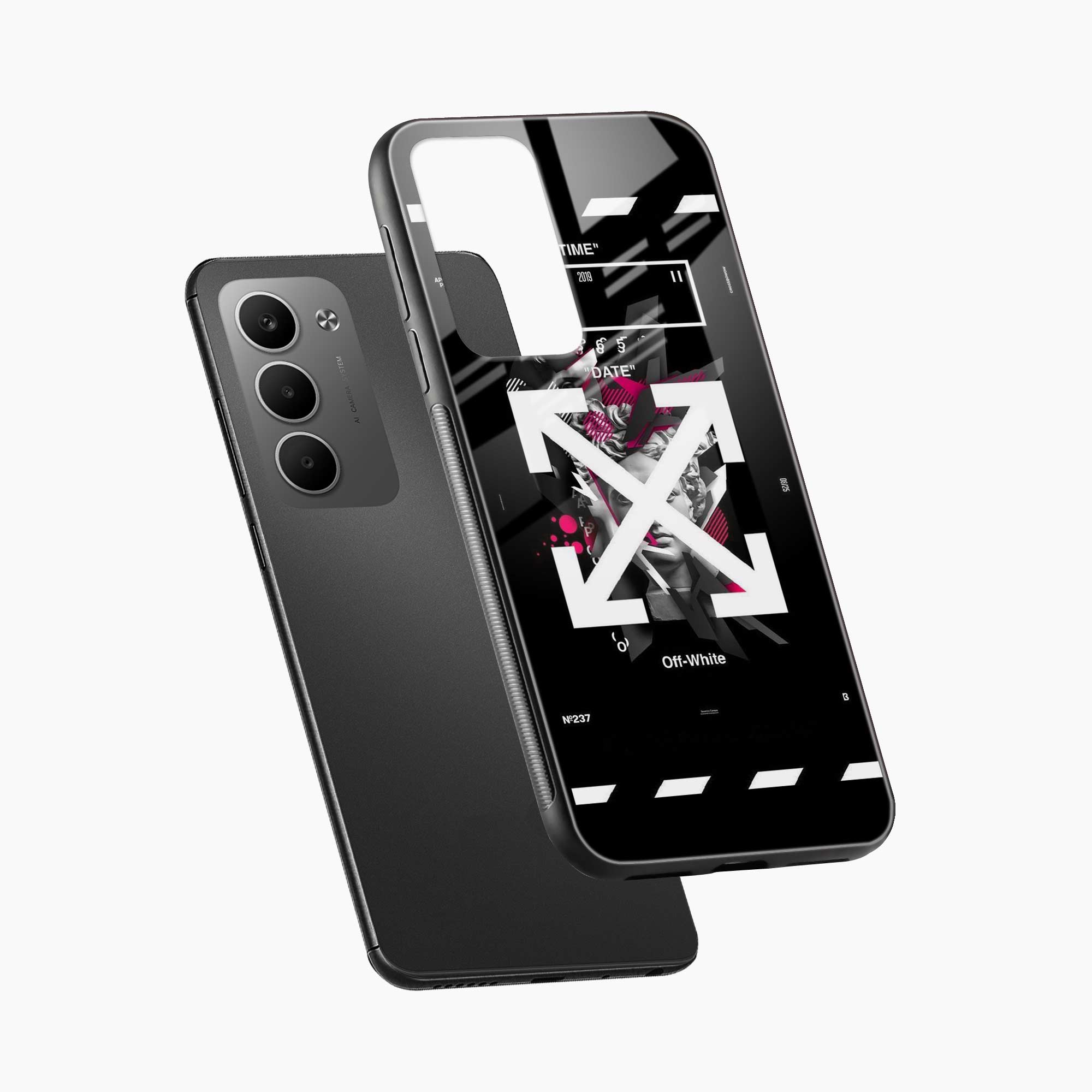 Off White Logo Redmi 15 5G Back Cover