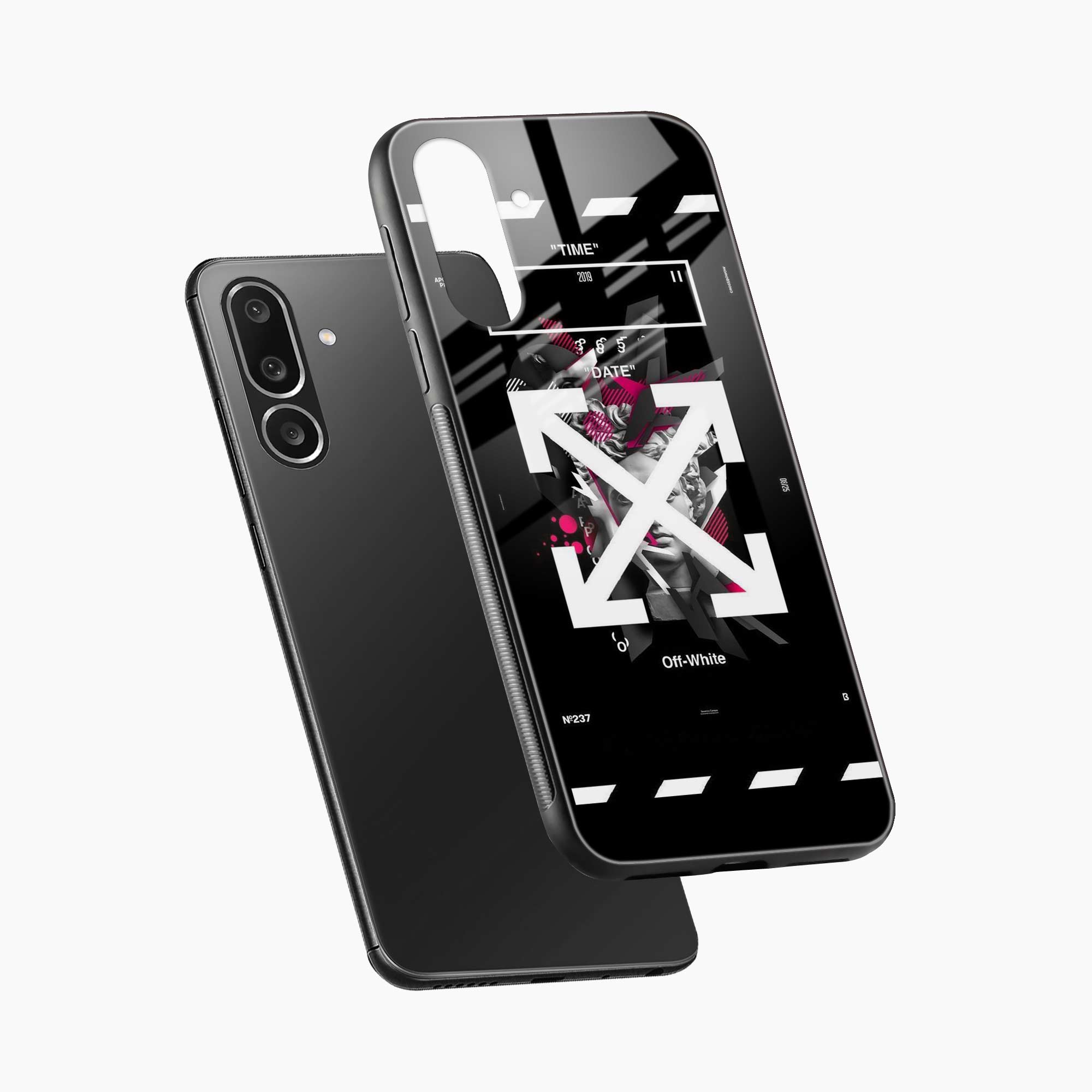 Off White Logo Samsung F36 5G Back Cover