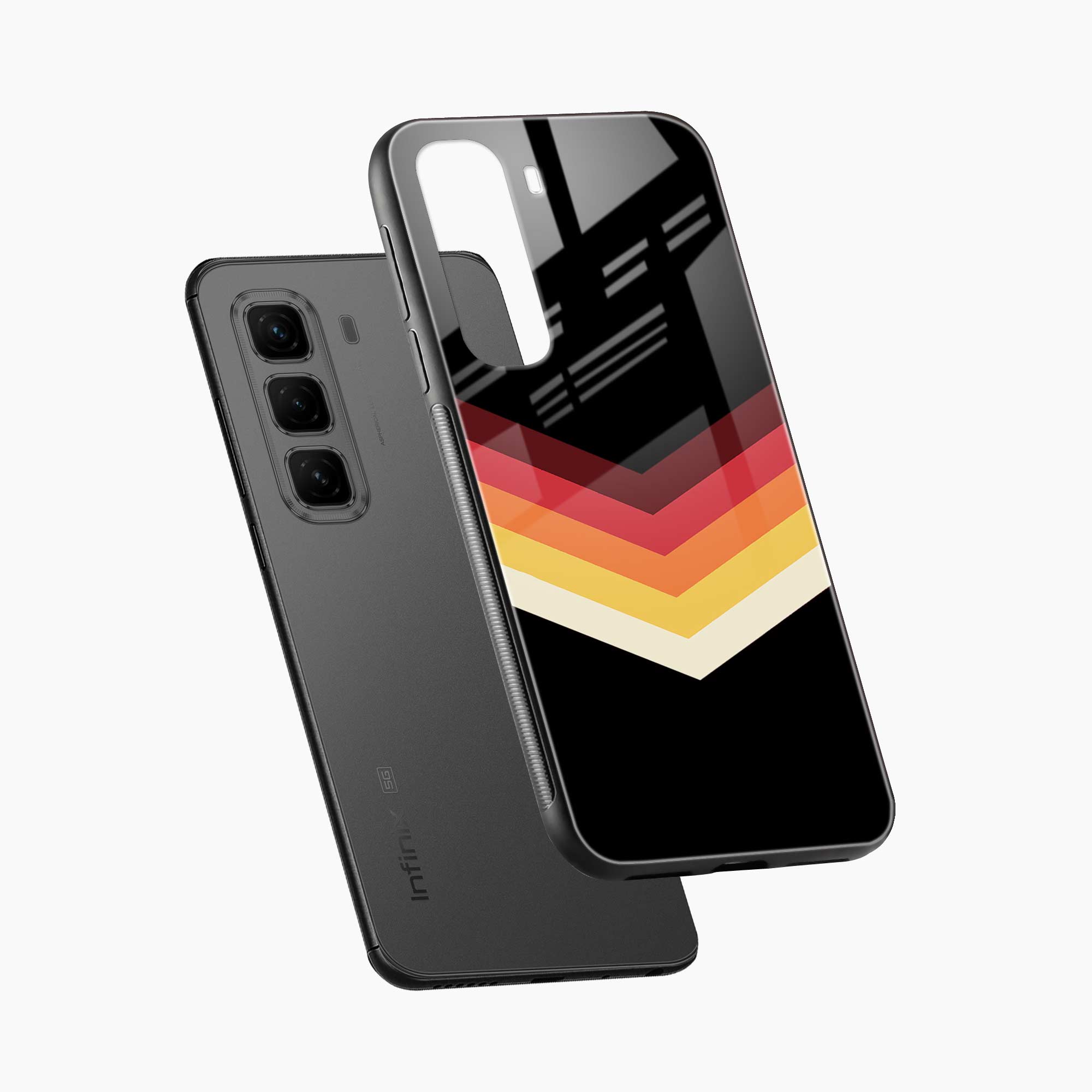 Rewind Strips Pattern Infinix Hot 50 5G Back Cover