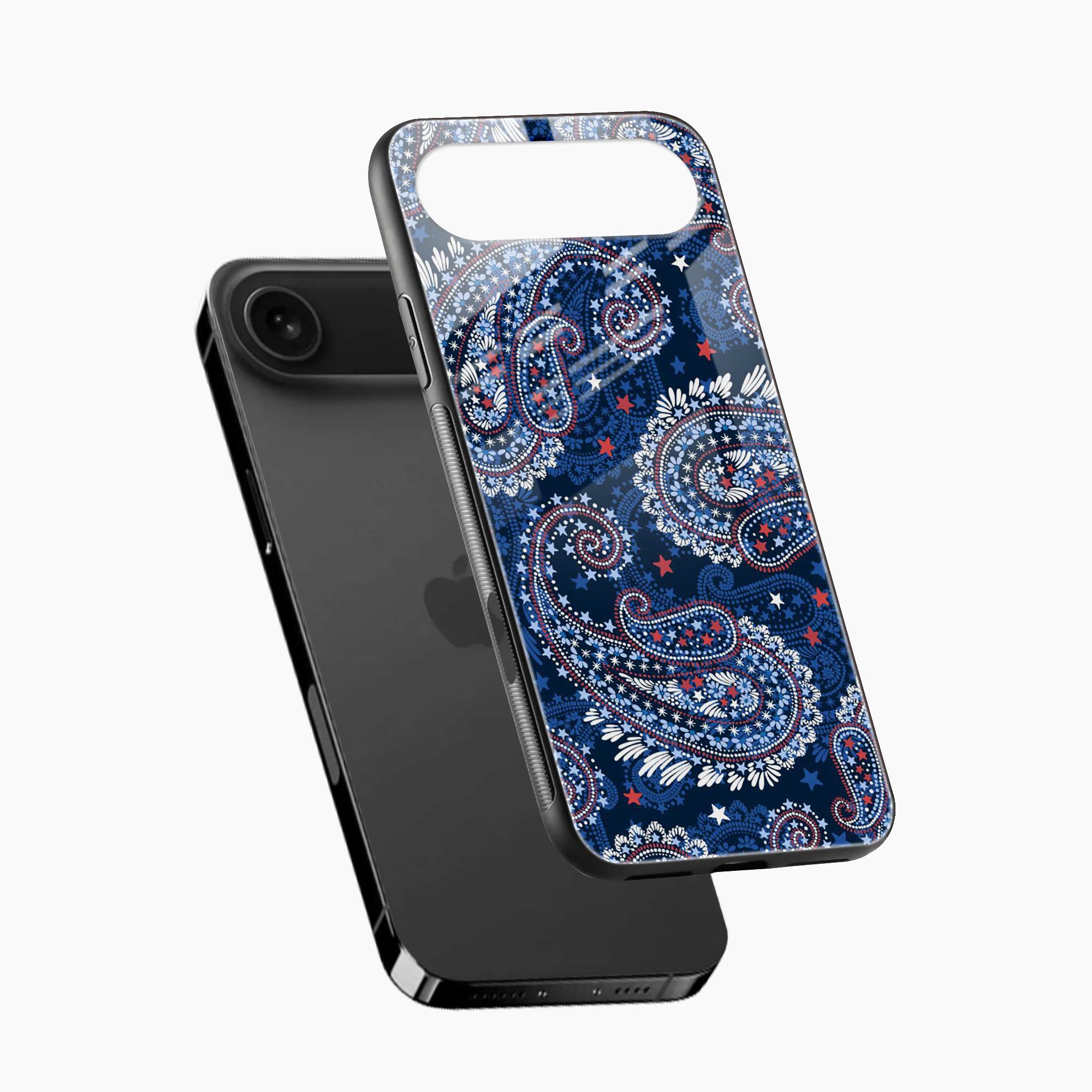 Blue Colored Classical Pattern iPhone Air Back Cover