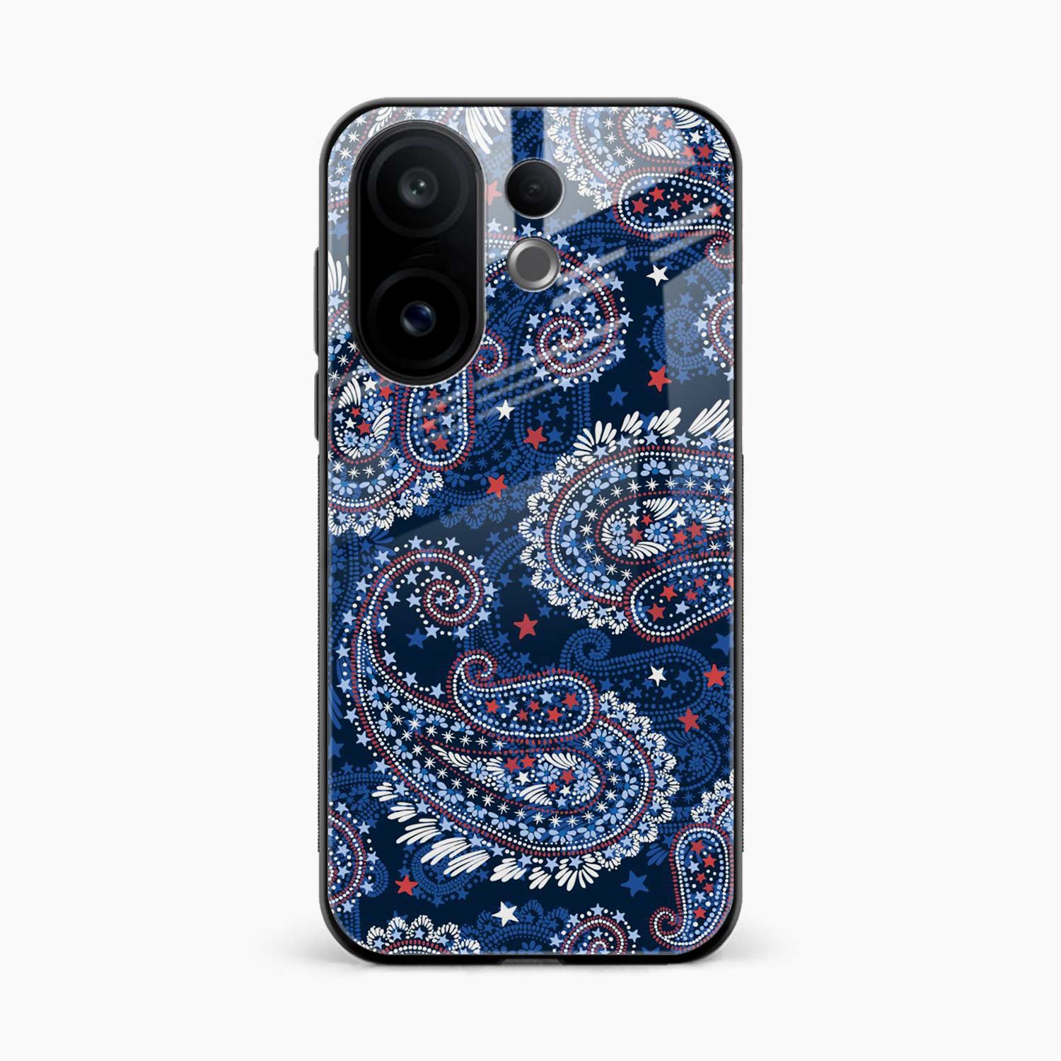 Blue Colored Classical Pattern Vivo T4 Pro 5G Back Cover
