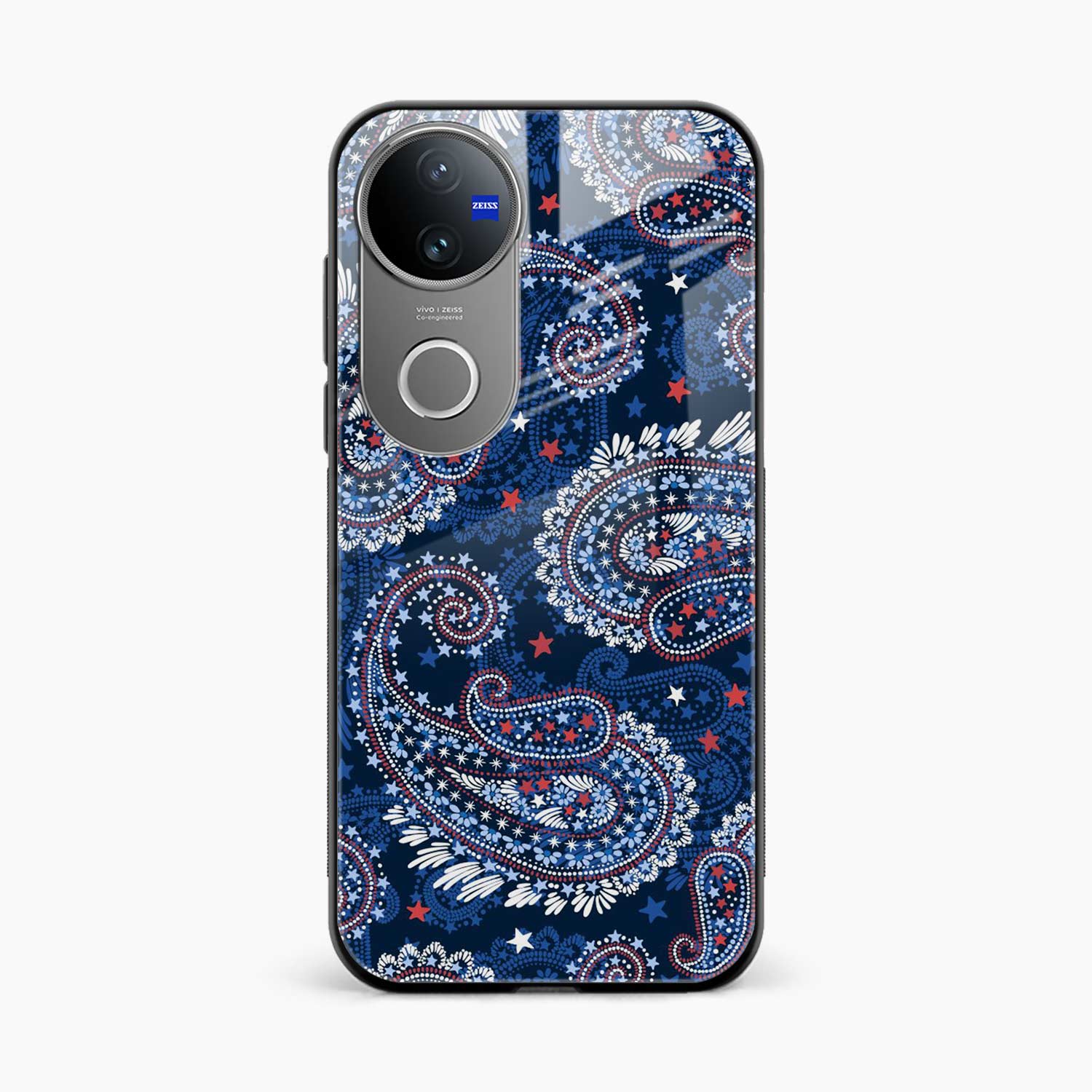 Blue Colored Classical Pattern Vivo T4r 5G Back Cover