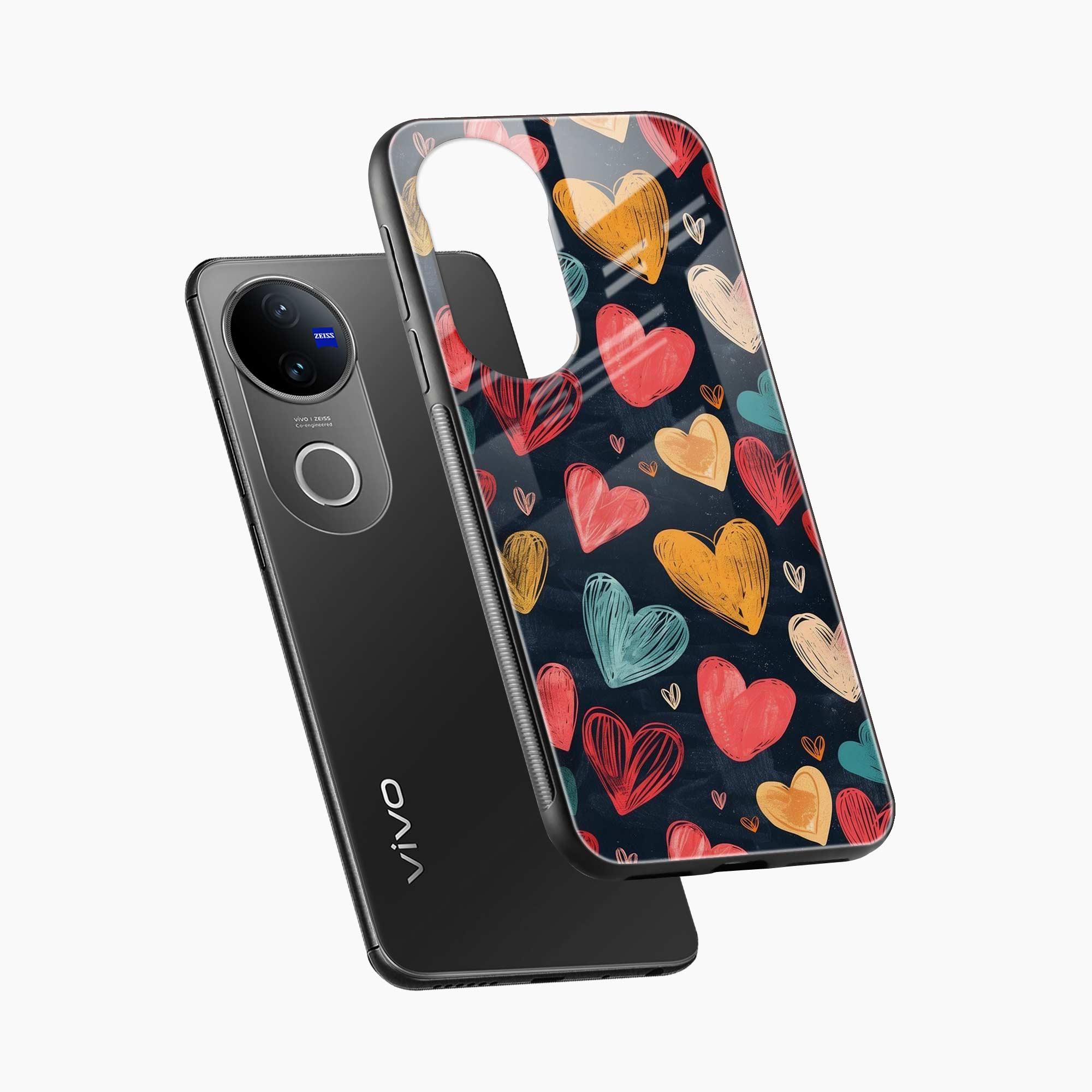 Colorful Hearts Vivo T4r 5G Back Cover