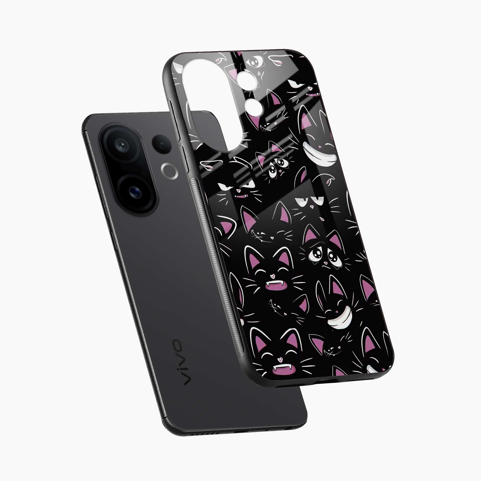 Cute Black Cat Vivo T4 Pro 5G Back Cover