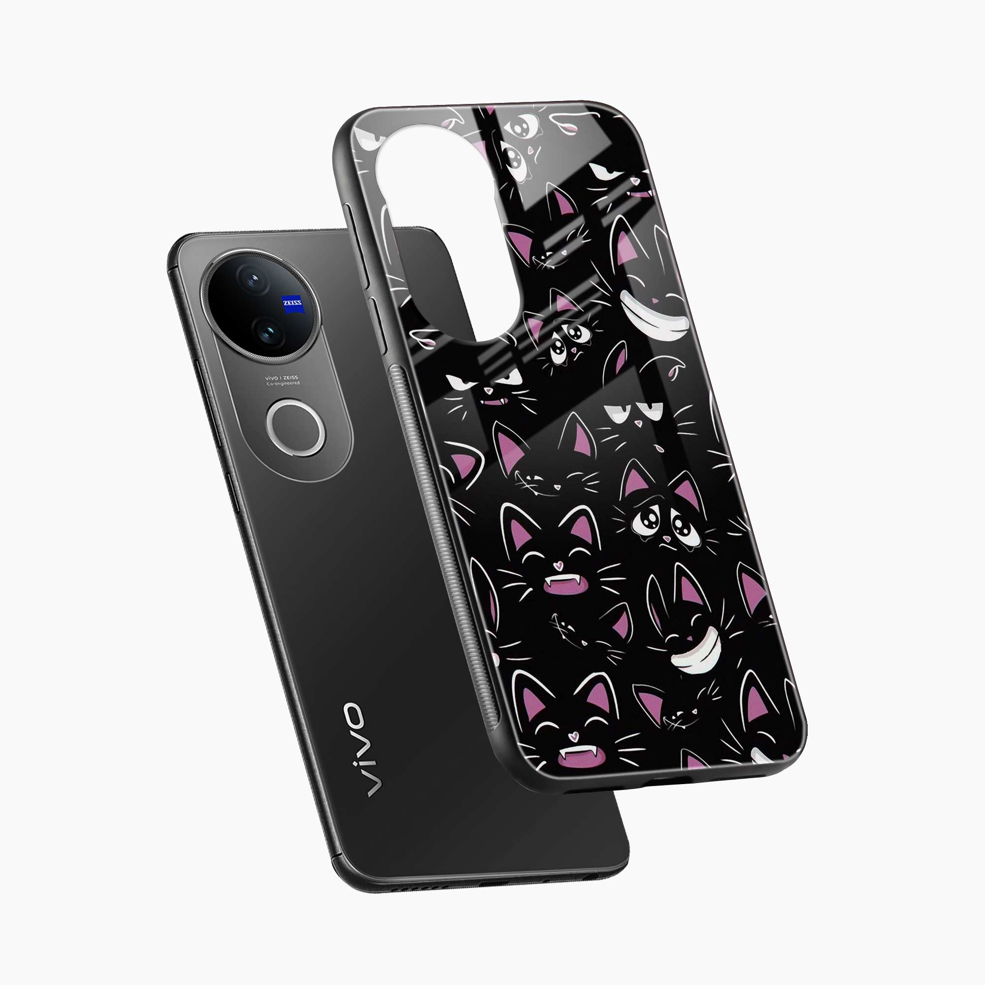 Cute Black Cat Vivo T4r 5G Back Cover