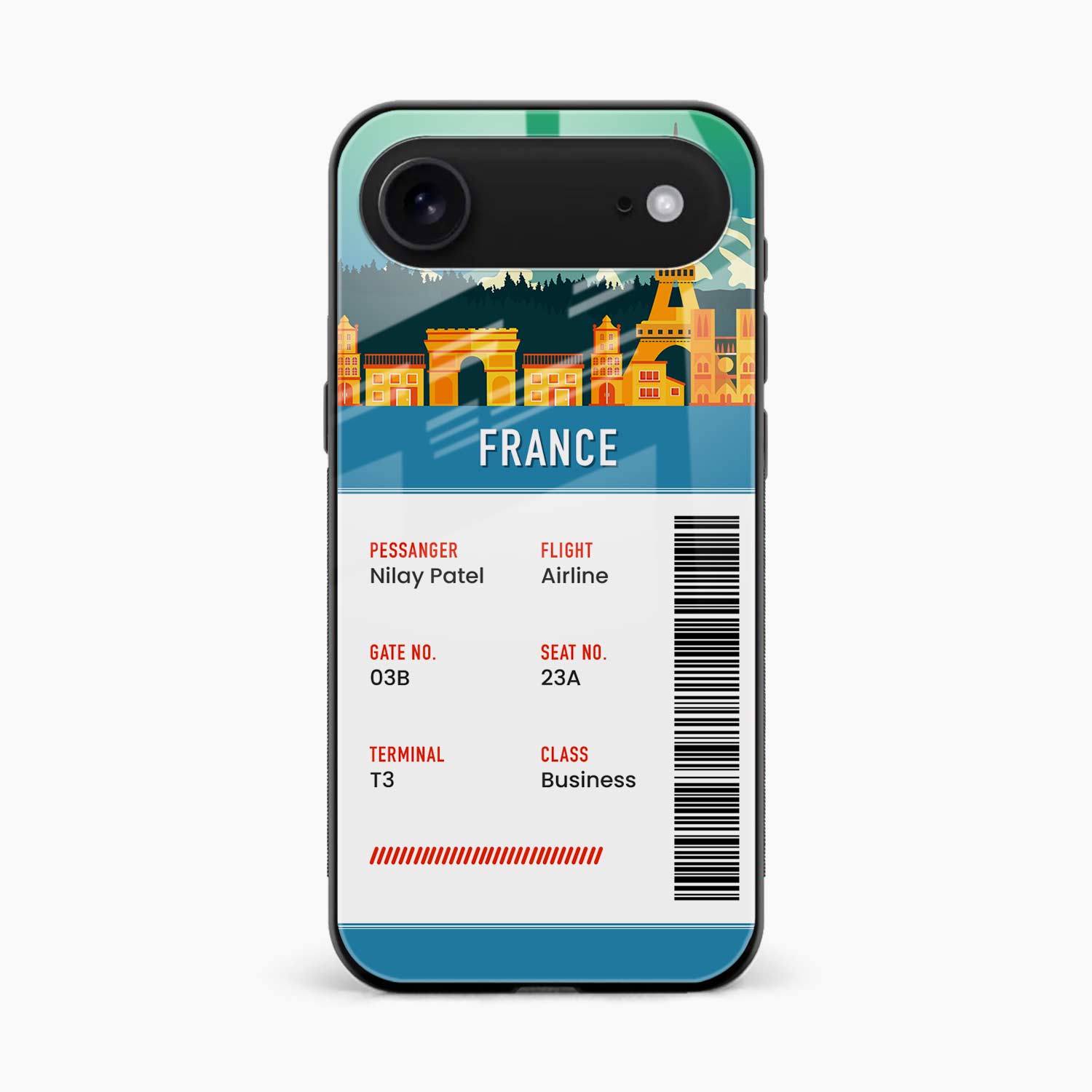 France Boarding Pass iPhone Air Back Cover