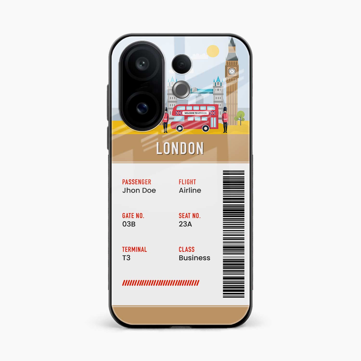 London Boarding Pass Vivo T4 Pro 5G Back Cover