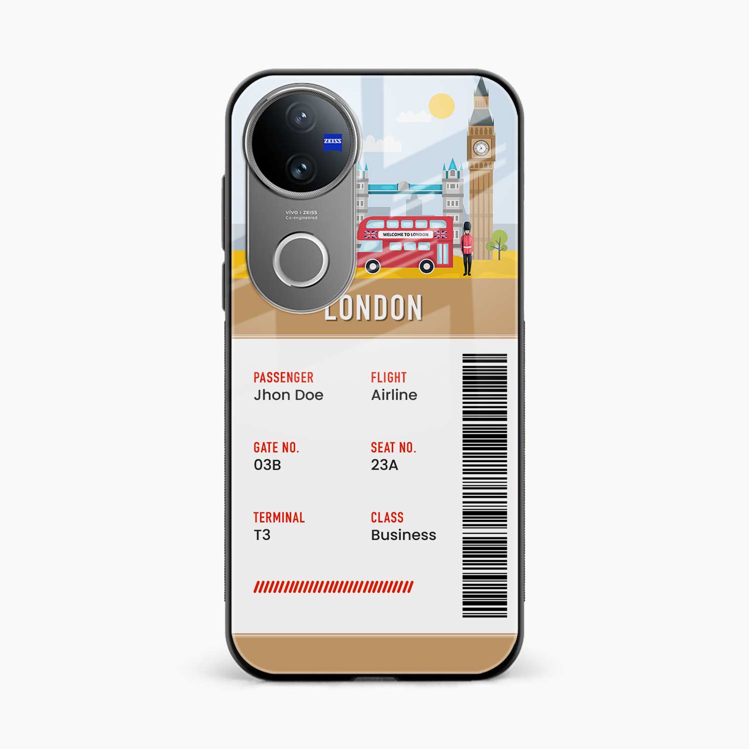 London Boarding Pass Vivo T4r 5G Back Cover