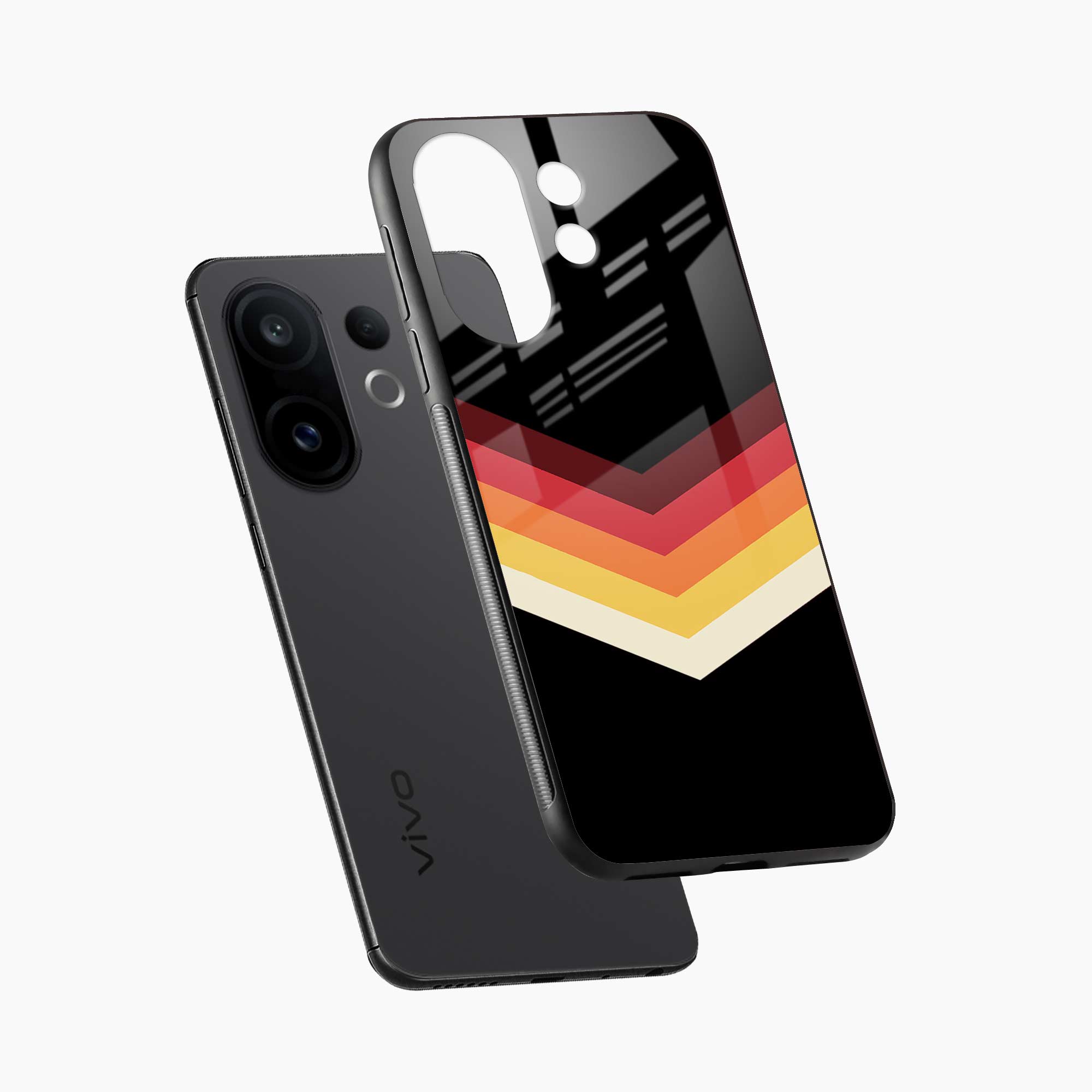 Rewind Strips Pattern Vivo V60 5G Back Cover