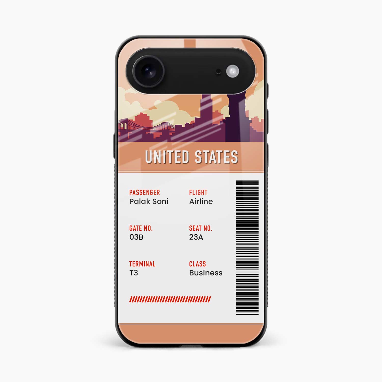 United States Boarding Pass iPhone Air Back Cover