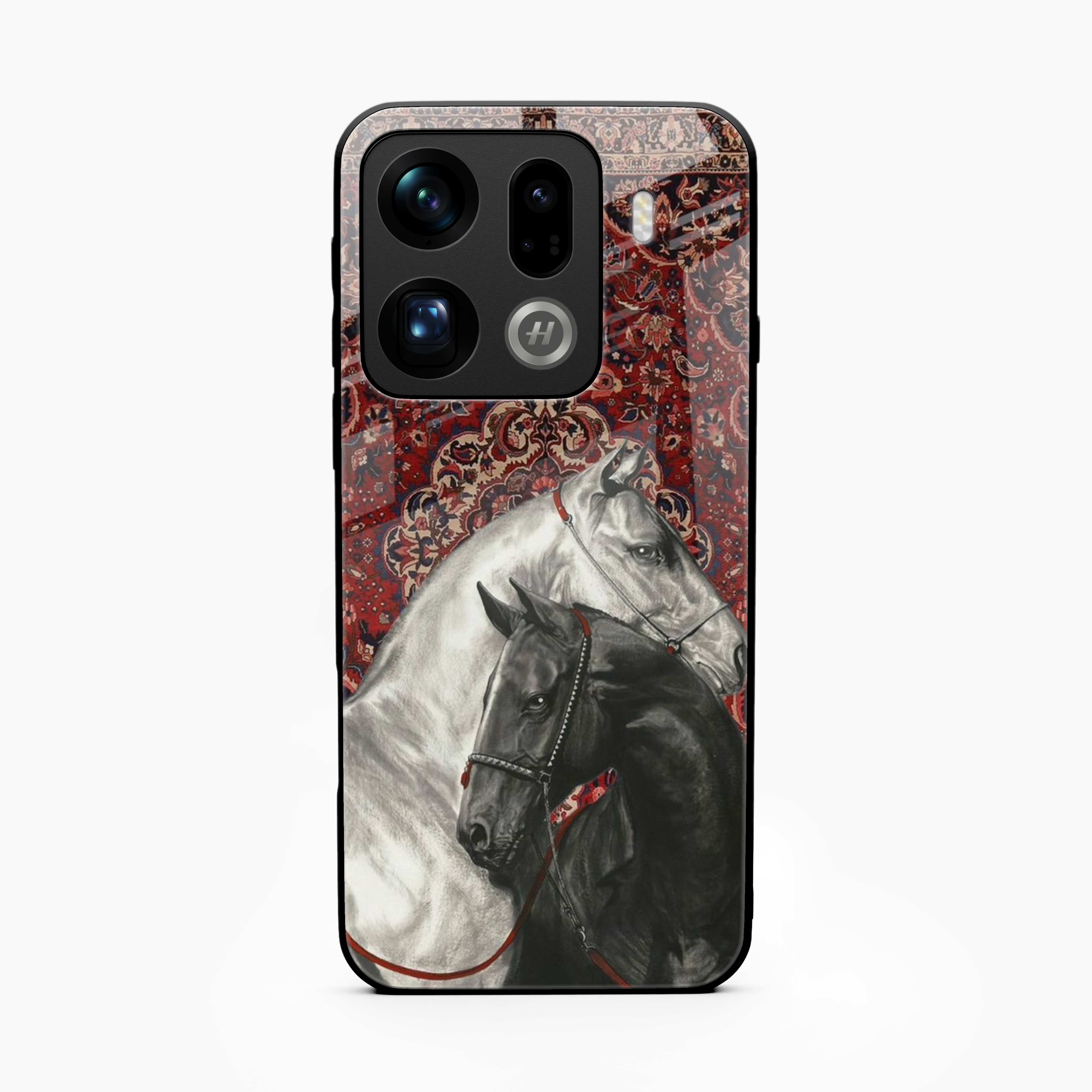 Black And White Horse Oppo Find X9 Pro 5G Back Cover