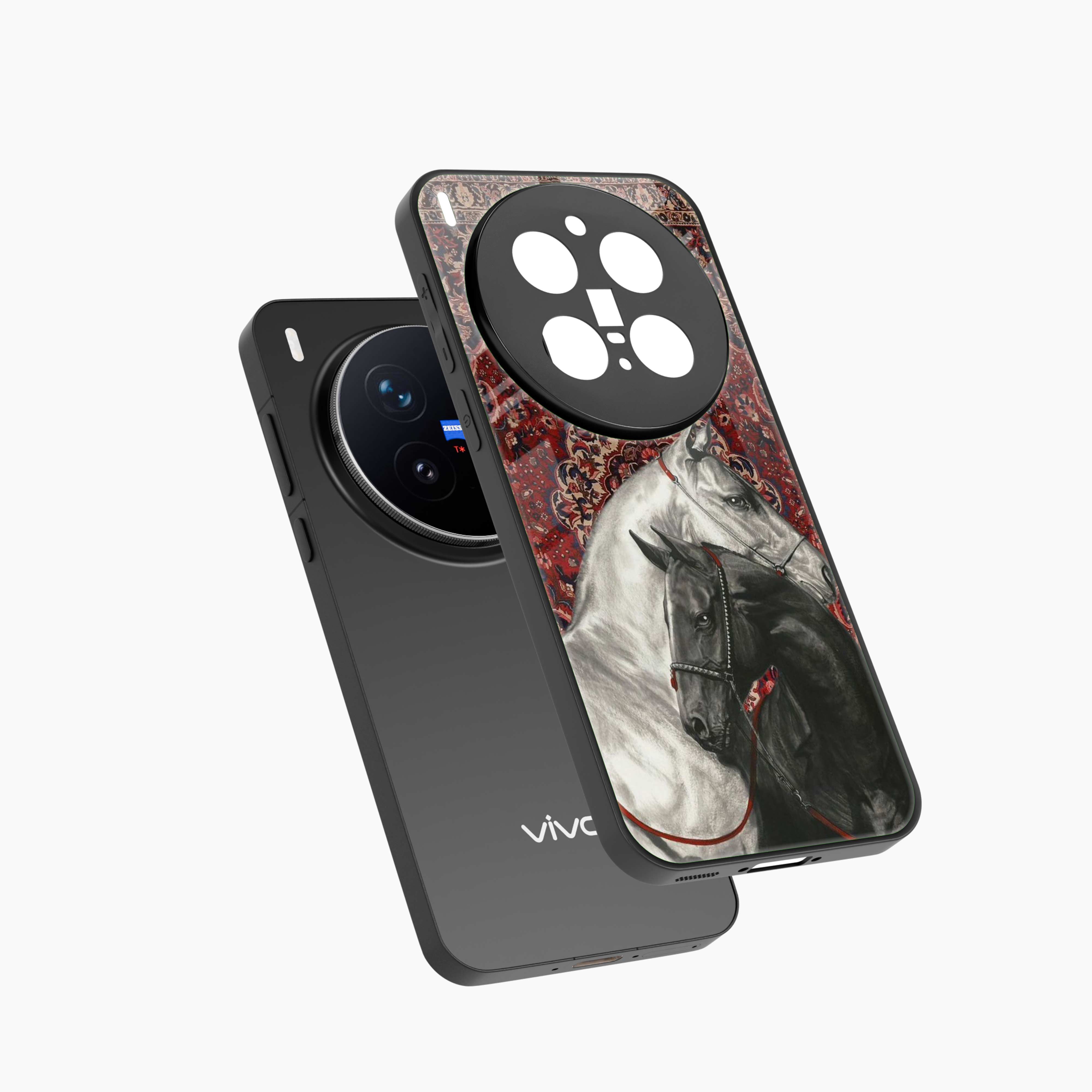 Black And White Horse Vivo X300 Pro 5G Back Cover