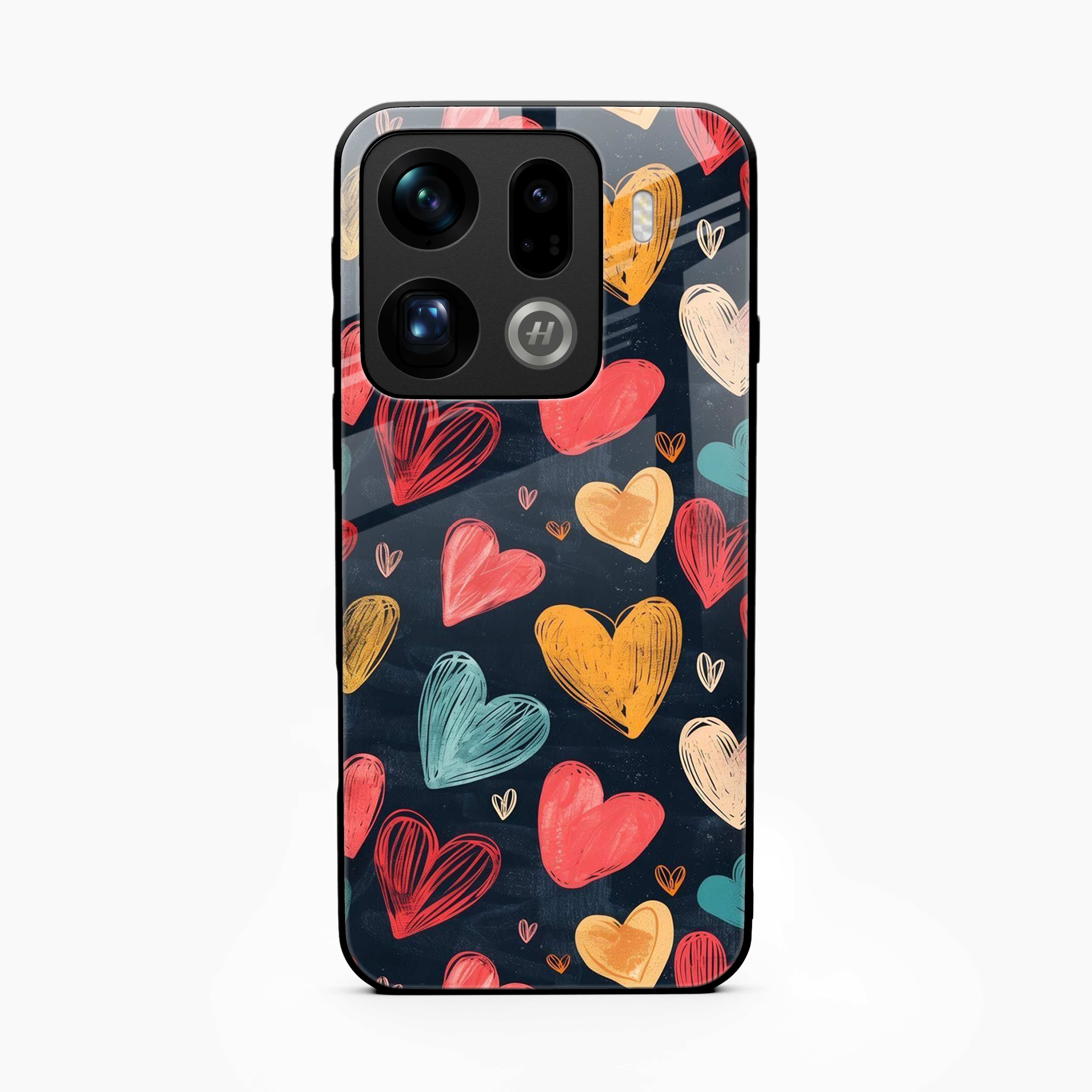 Colorful Hearts Oppo Find X9 Pro 5G Back Cover