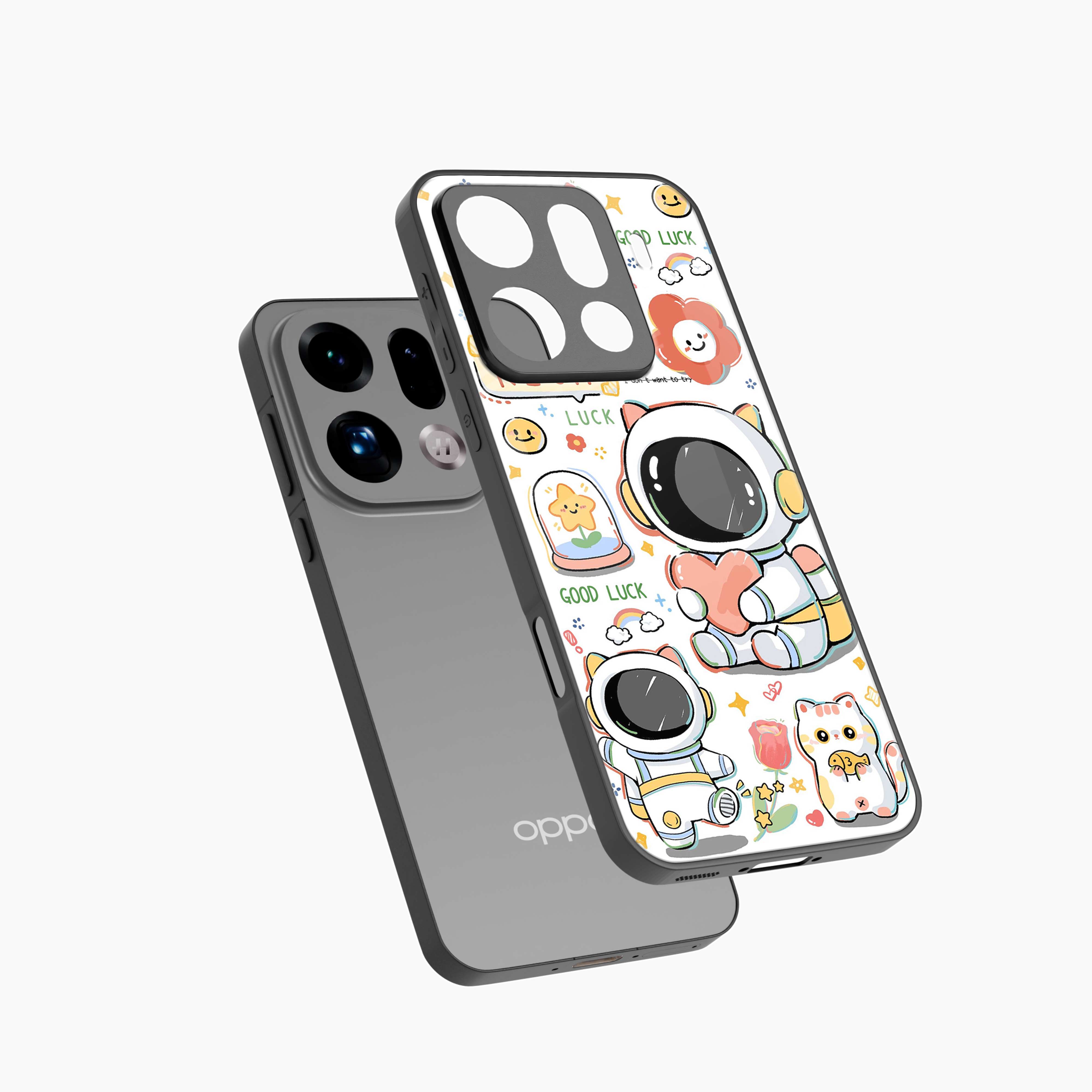 Cute Astronaut Oppo Find X9 Pro 5G Back Cover