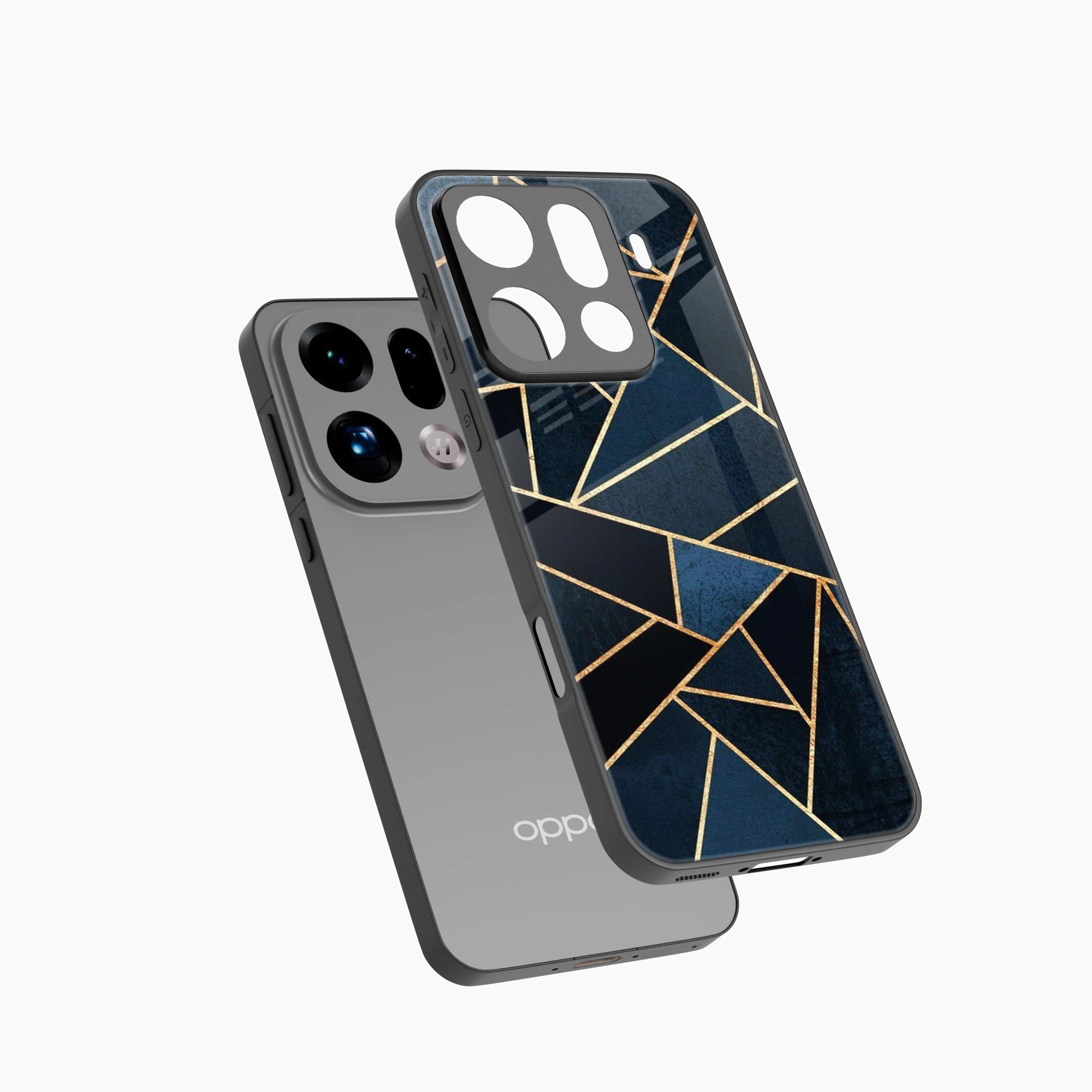 Diagonal Marble Golden Cut Oppo Find X9 Pro 5G Back Cover