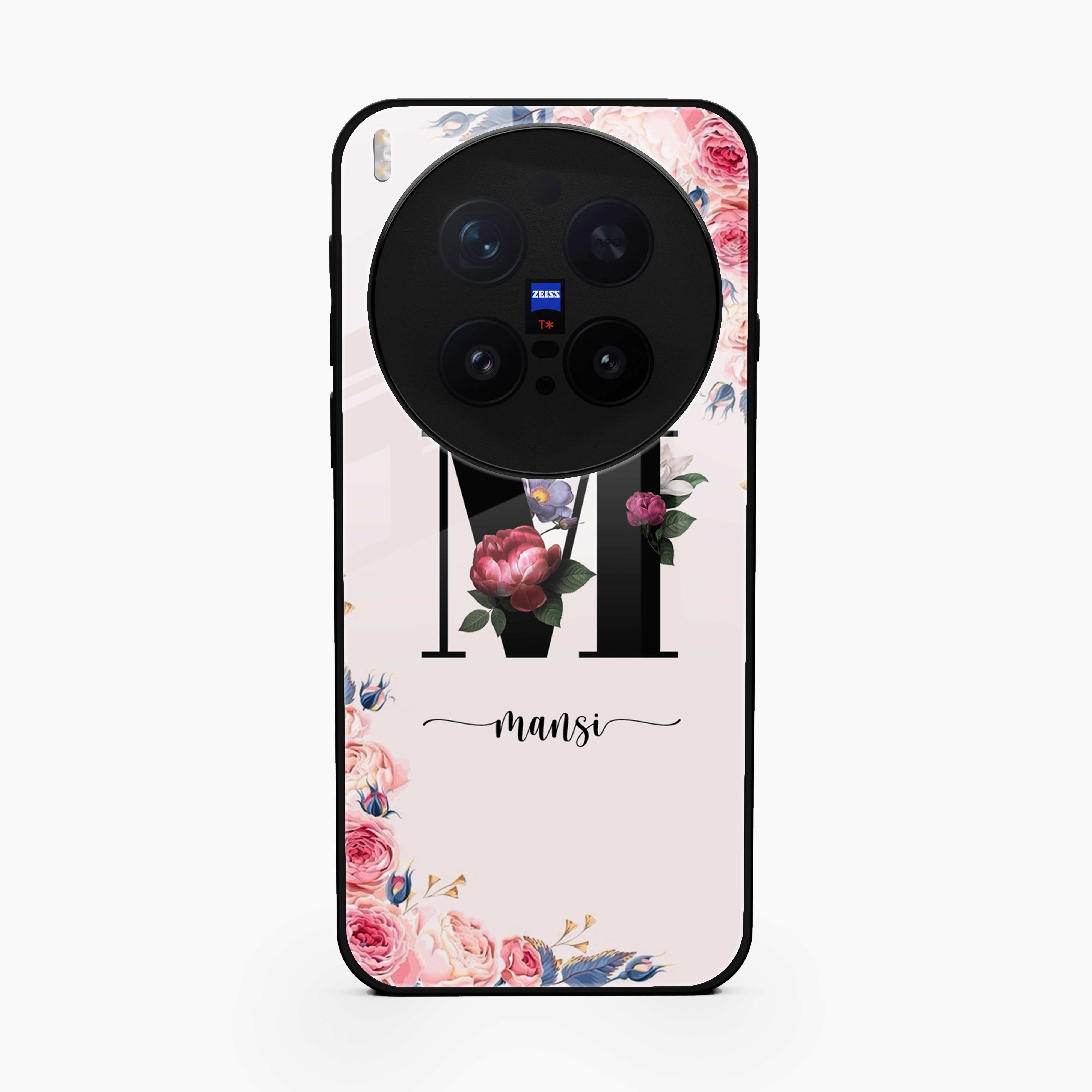 Floral Name Personalised Vivo X300 Pro 5G Back Cover