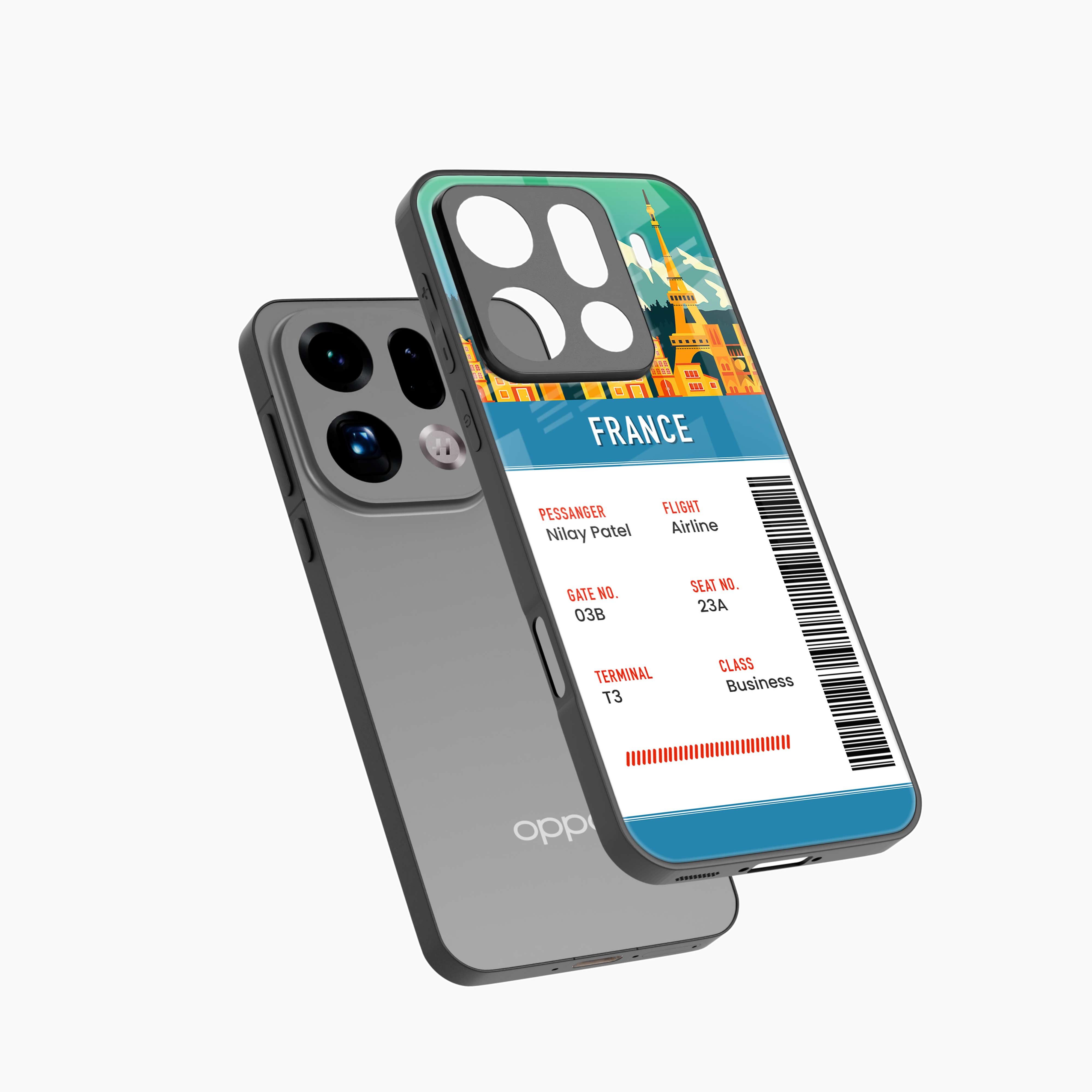 France Boarding Pass Oppo Find X9 Pro 5G Back Cover
