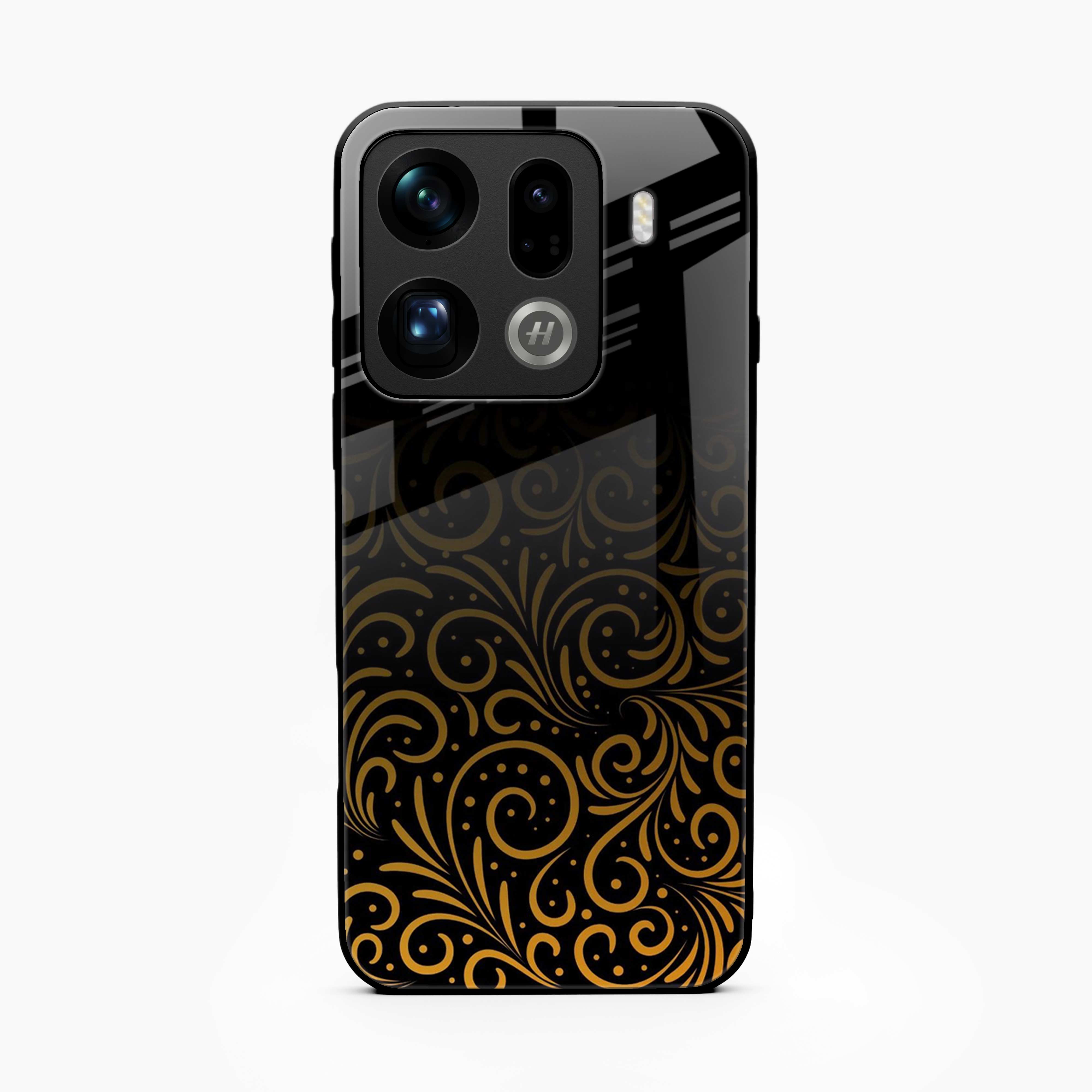 Golden Swirl Oppo Find X9 Pro 5G Back Cover