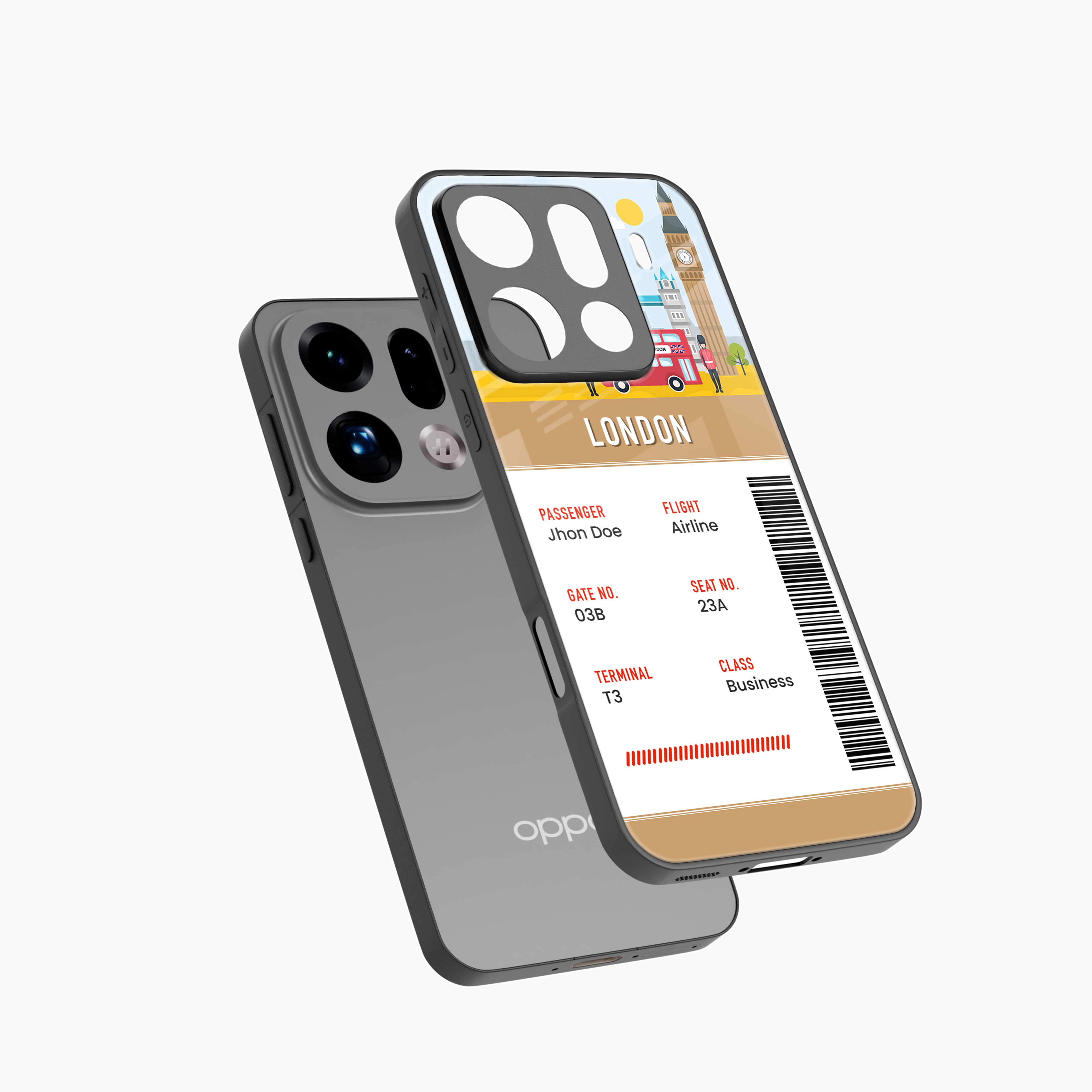 London Boarding Pass Oppo Find X9 Pro 5G Back Cover
