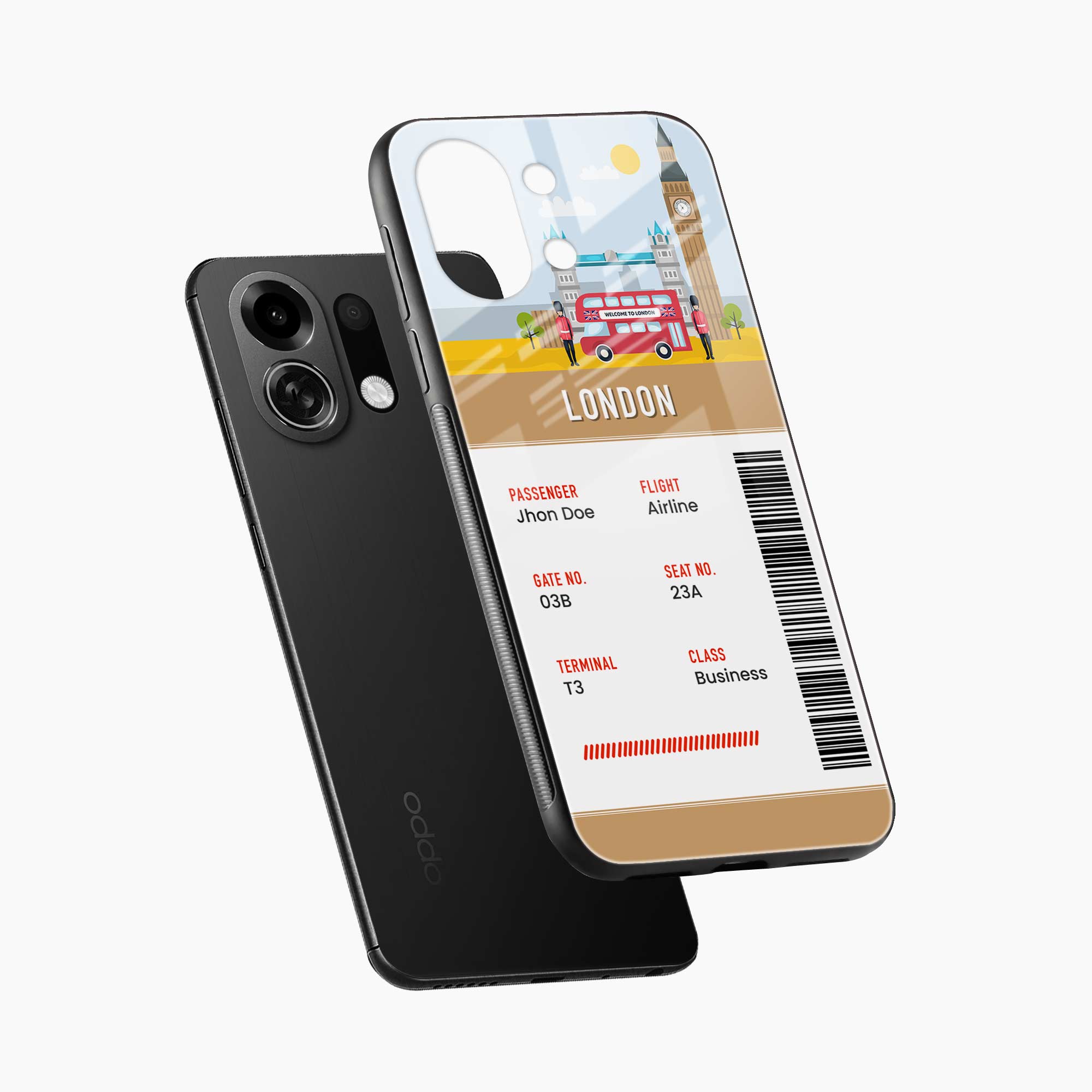 London Boarding Pass Oppo K13 Turbo Pro 5G Back Cover