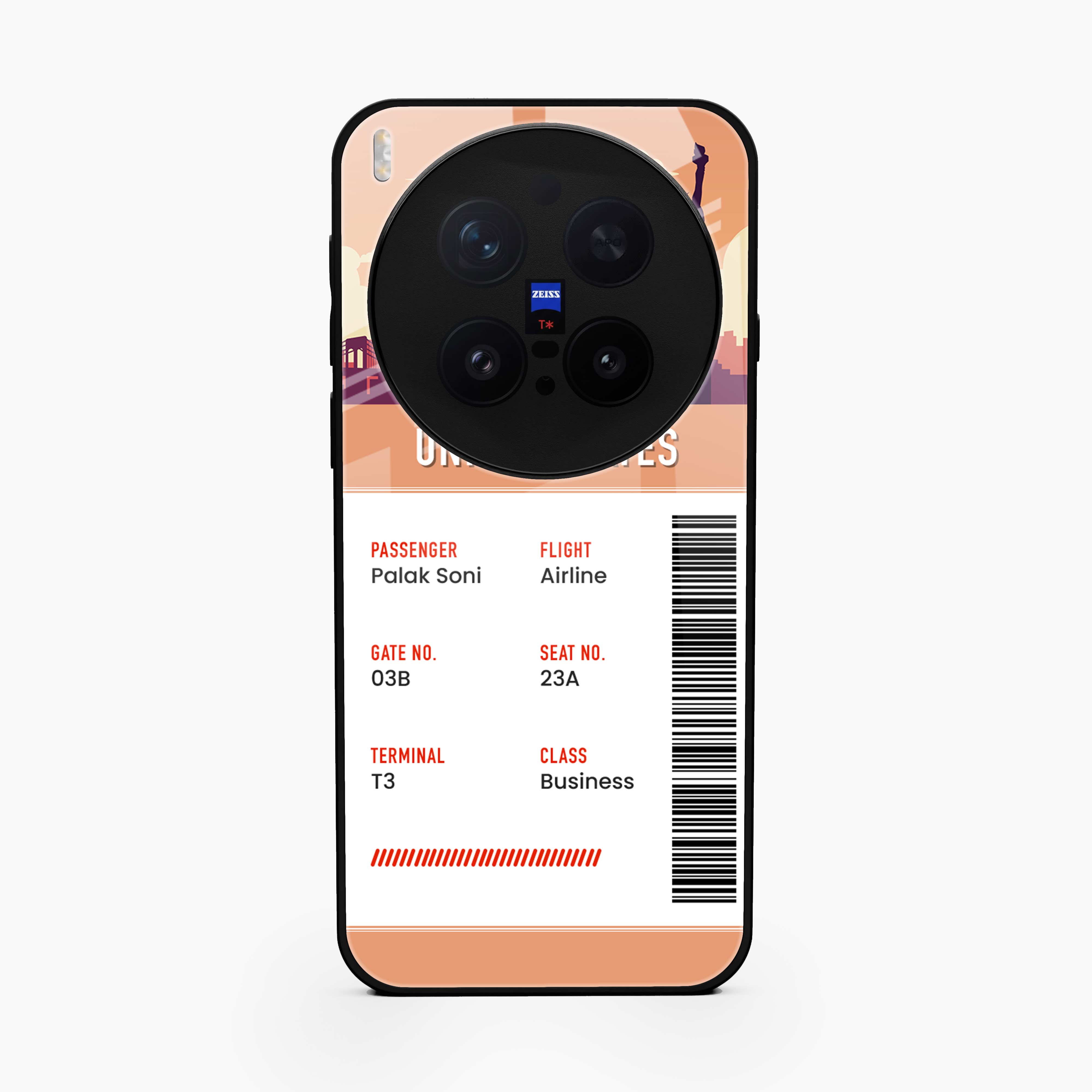 United States Boarding Pass Vivo X300 Pro 5G Back Cover