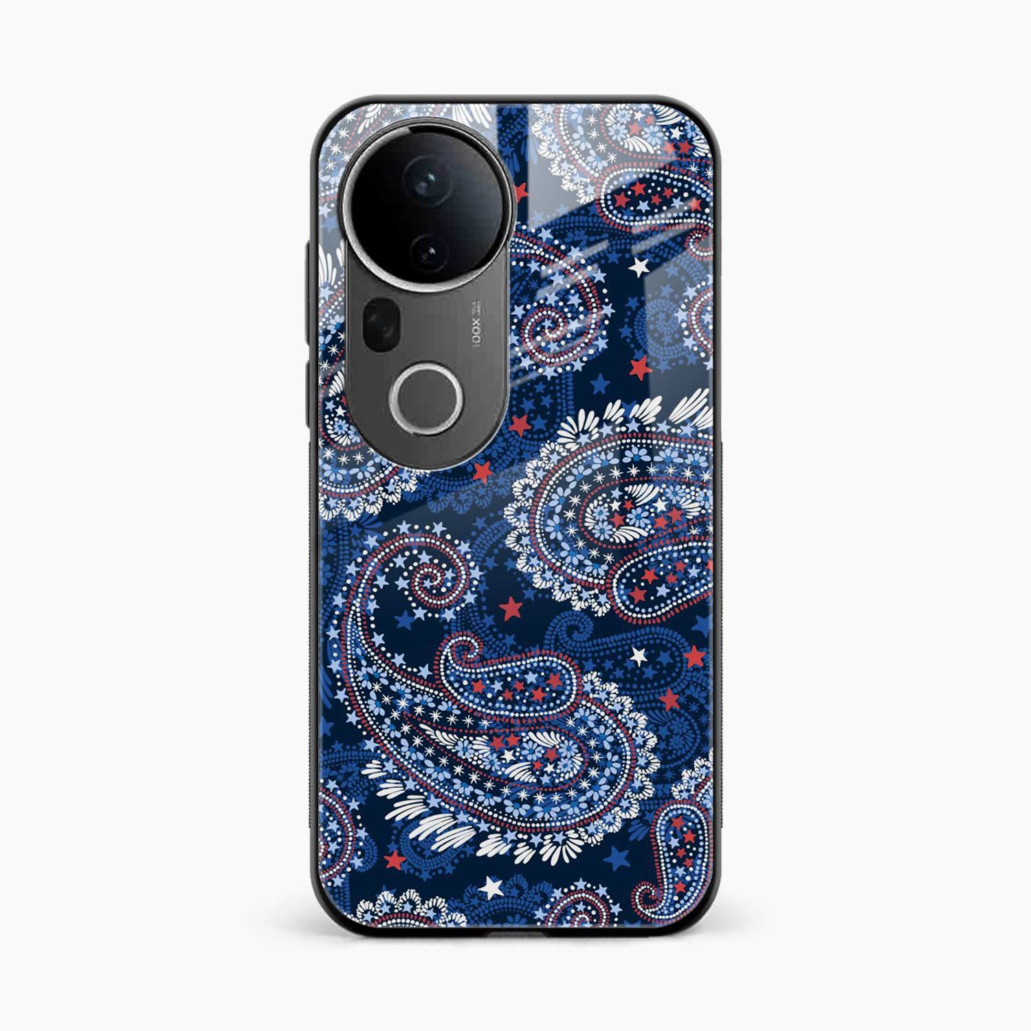 Blue Colored Classical Pattern Vivo T4 Ultra 5G Back Cover