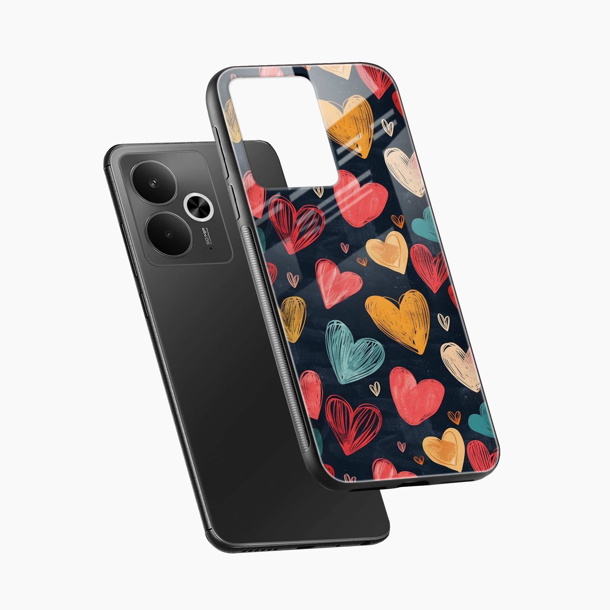 Colorful Hearts Realme 14t 5G Back Cover