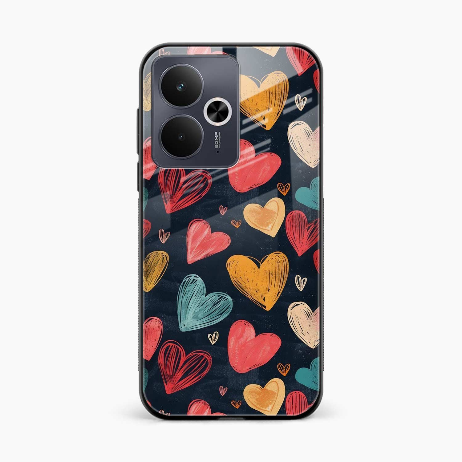 Colorful Hearts Realme 14t 5G Back Cover