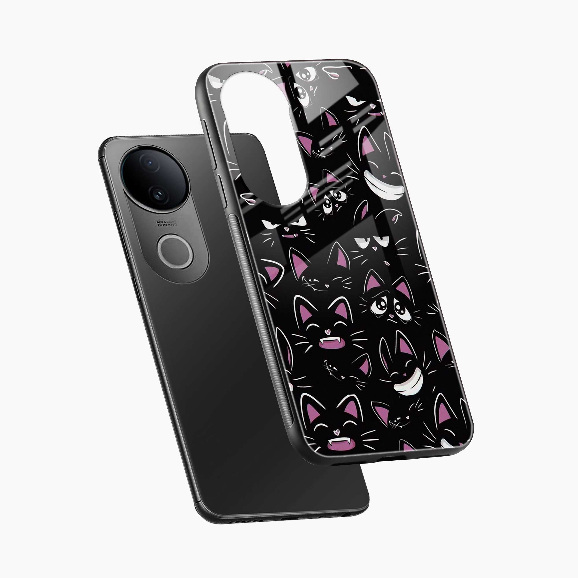 Cute Black Cat Iqoo Z10r 5G Back Cover