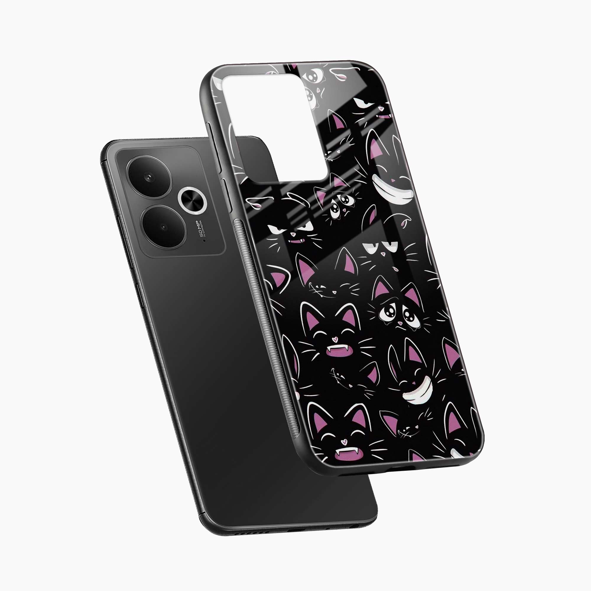 Cute Black Cat Realme 14t 5G Back Cover