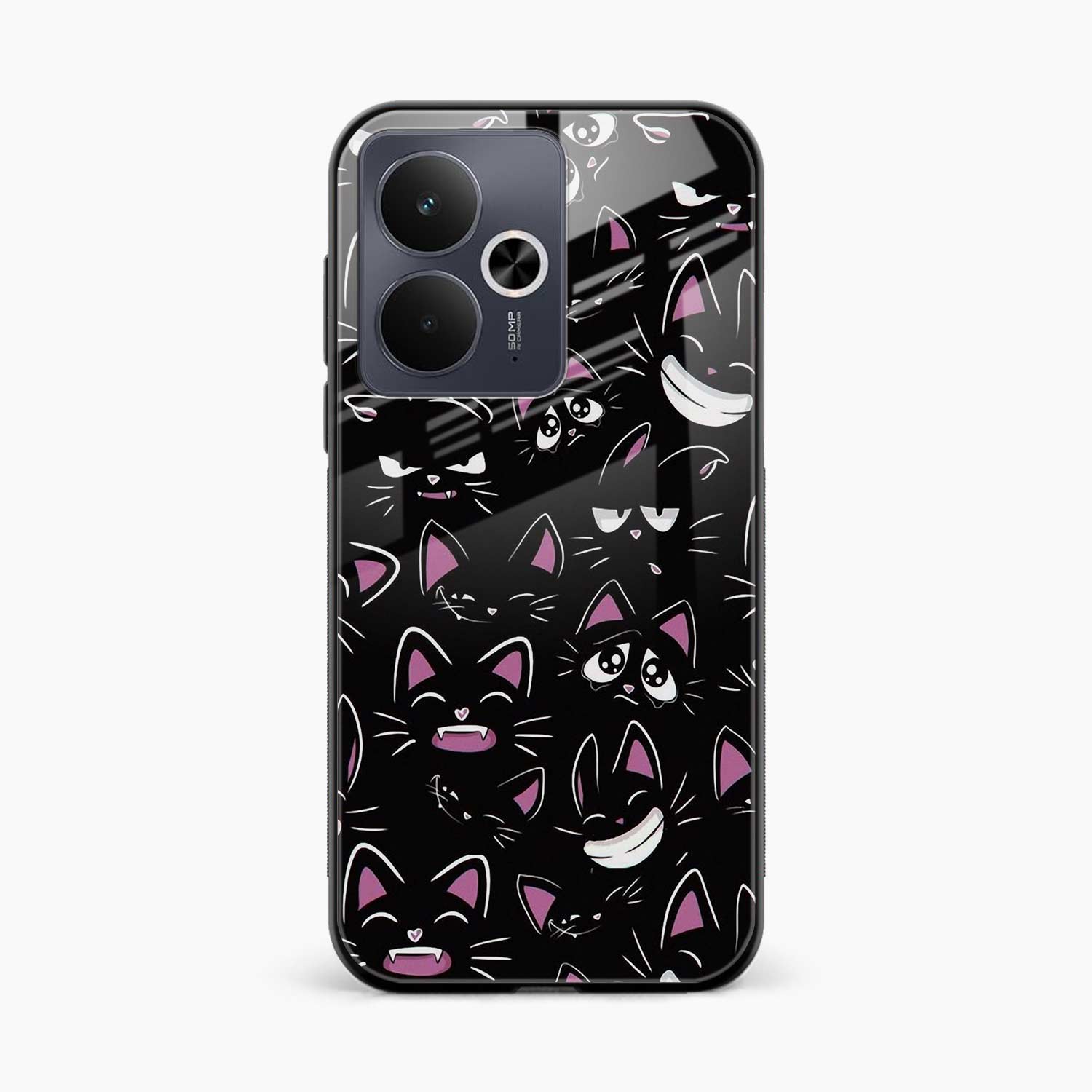 Cute Black Cat Realme 14t 5G Back Cover