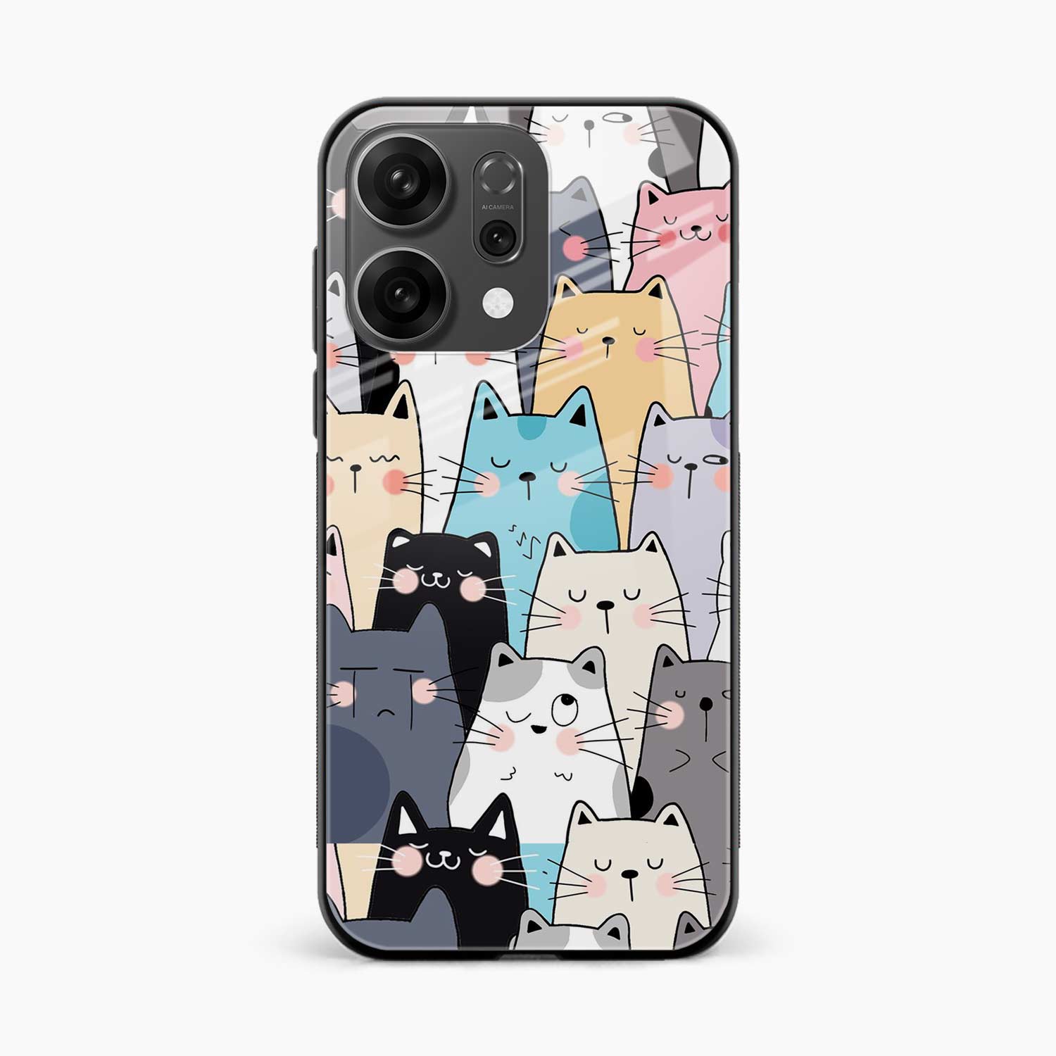 Cute Cat Oppo Reno 14 5G Back Cover