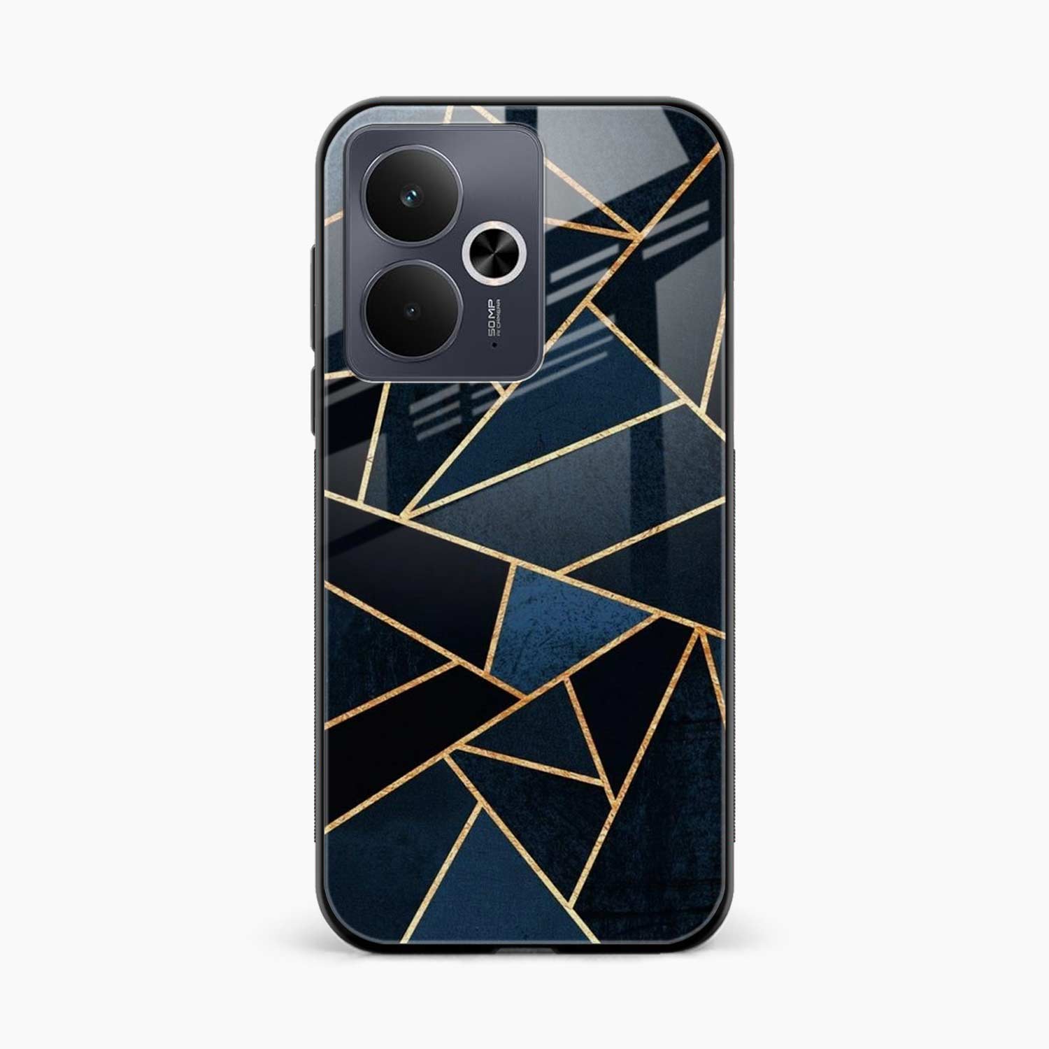 Diagonal Marble Golden Cut Realme 14t 5G Back Cover